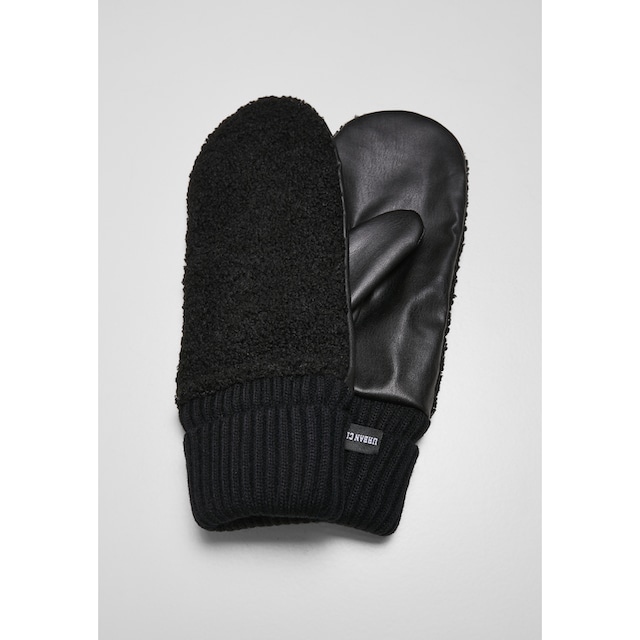 URBAN CLASSICS Baumwollhandschuhe »Unisex Sherpa Synthetic Leather Gloves«  bestellen | I'm walking