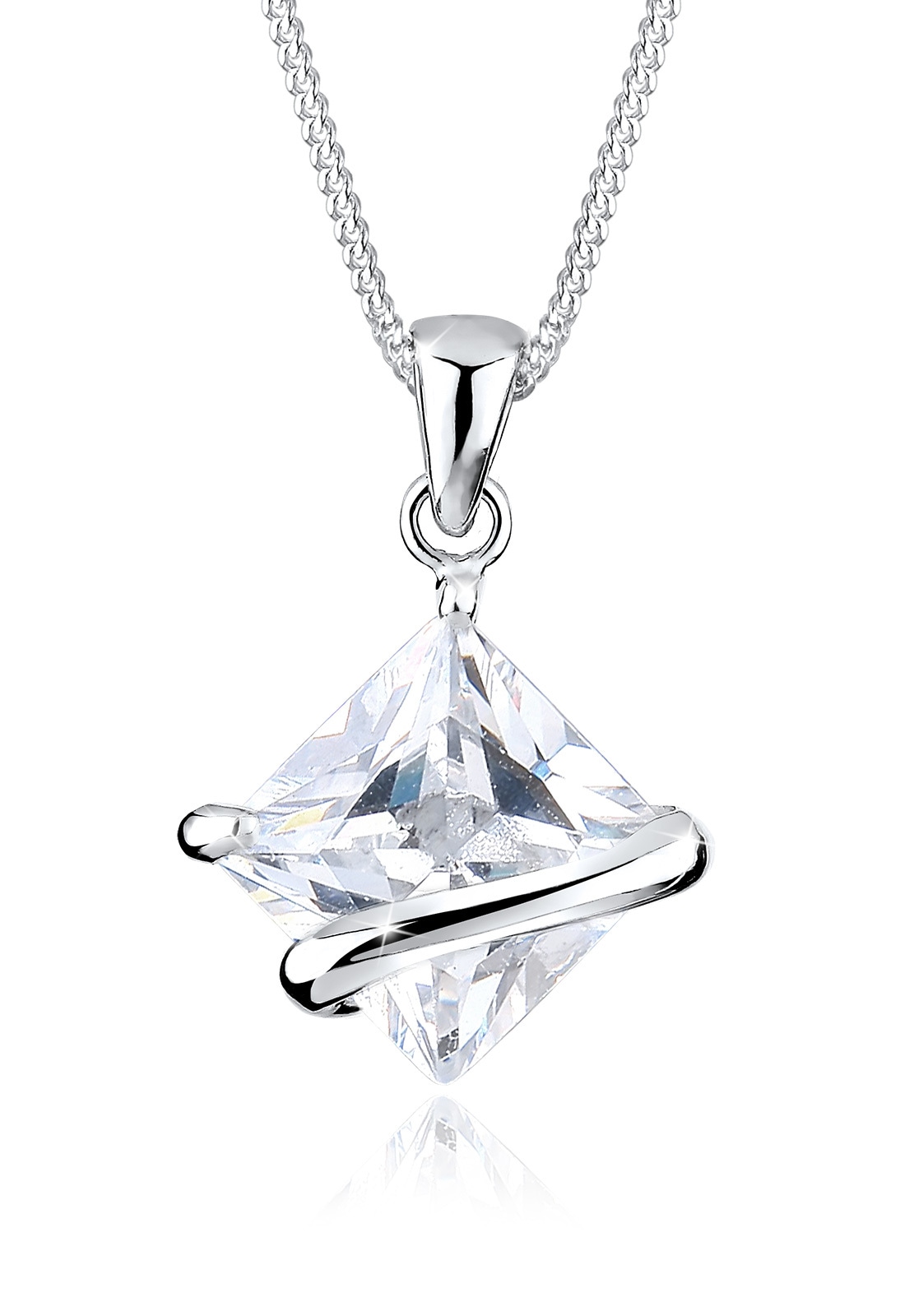 Elli Collierkettchen Luxus Ranke Zirkonia Edelstein 925 Sterling Silber