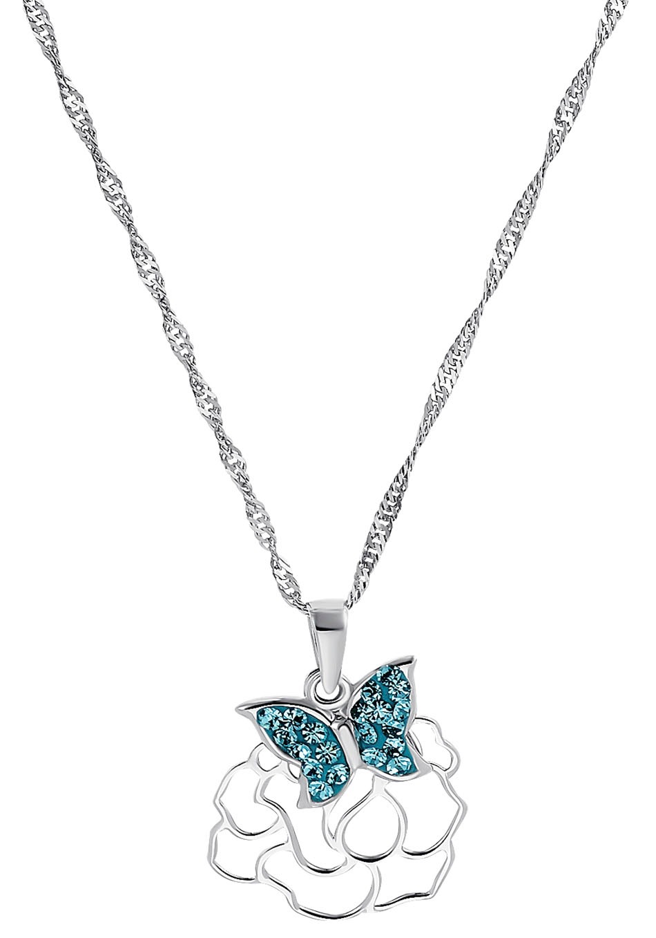Amor Kette mit Anhänger »Butterfly, 2016427«, mit Kristallglas kaufen