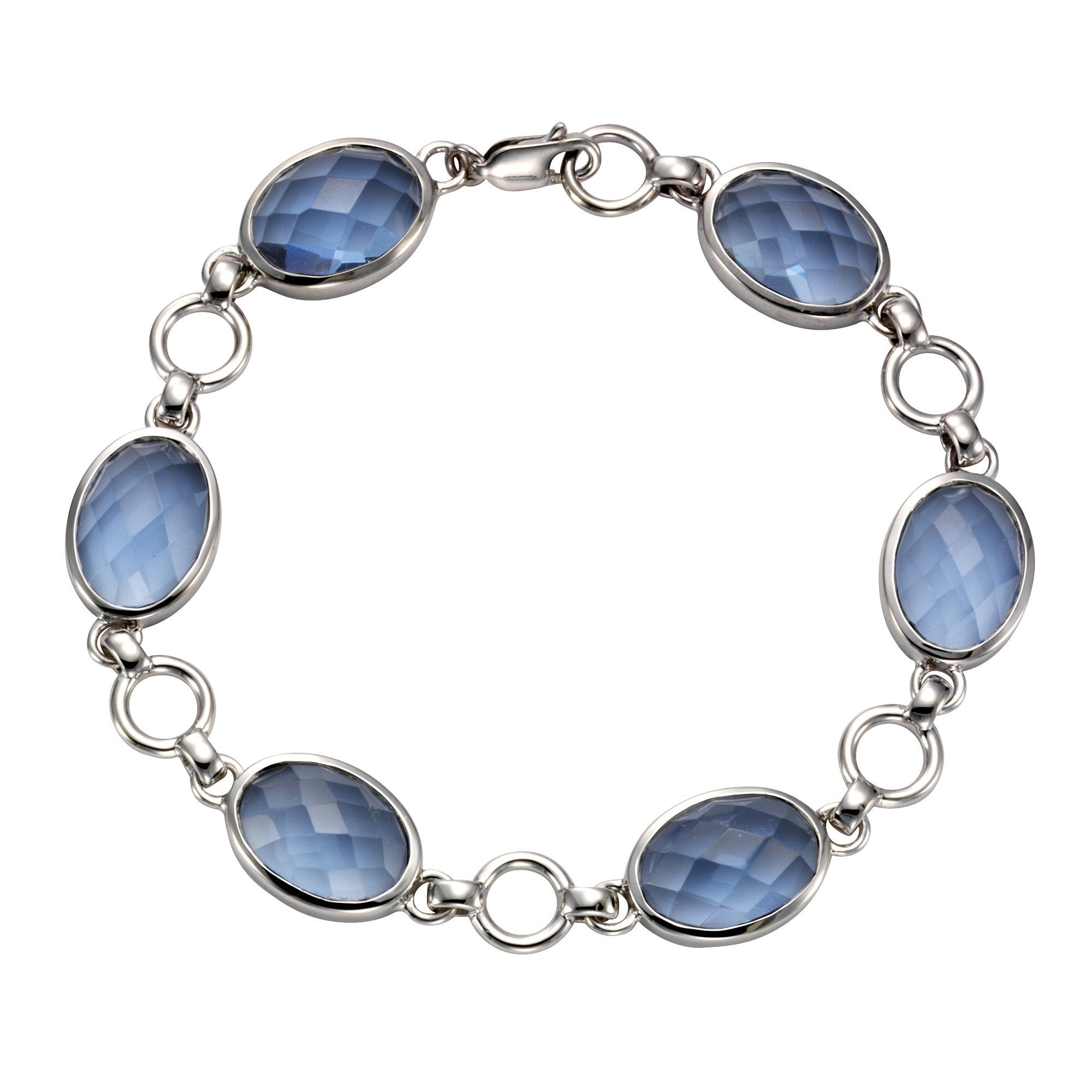 Jamelli Armband »925 Silber rhodiniert Quarz blau (beh.)« kaufen