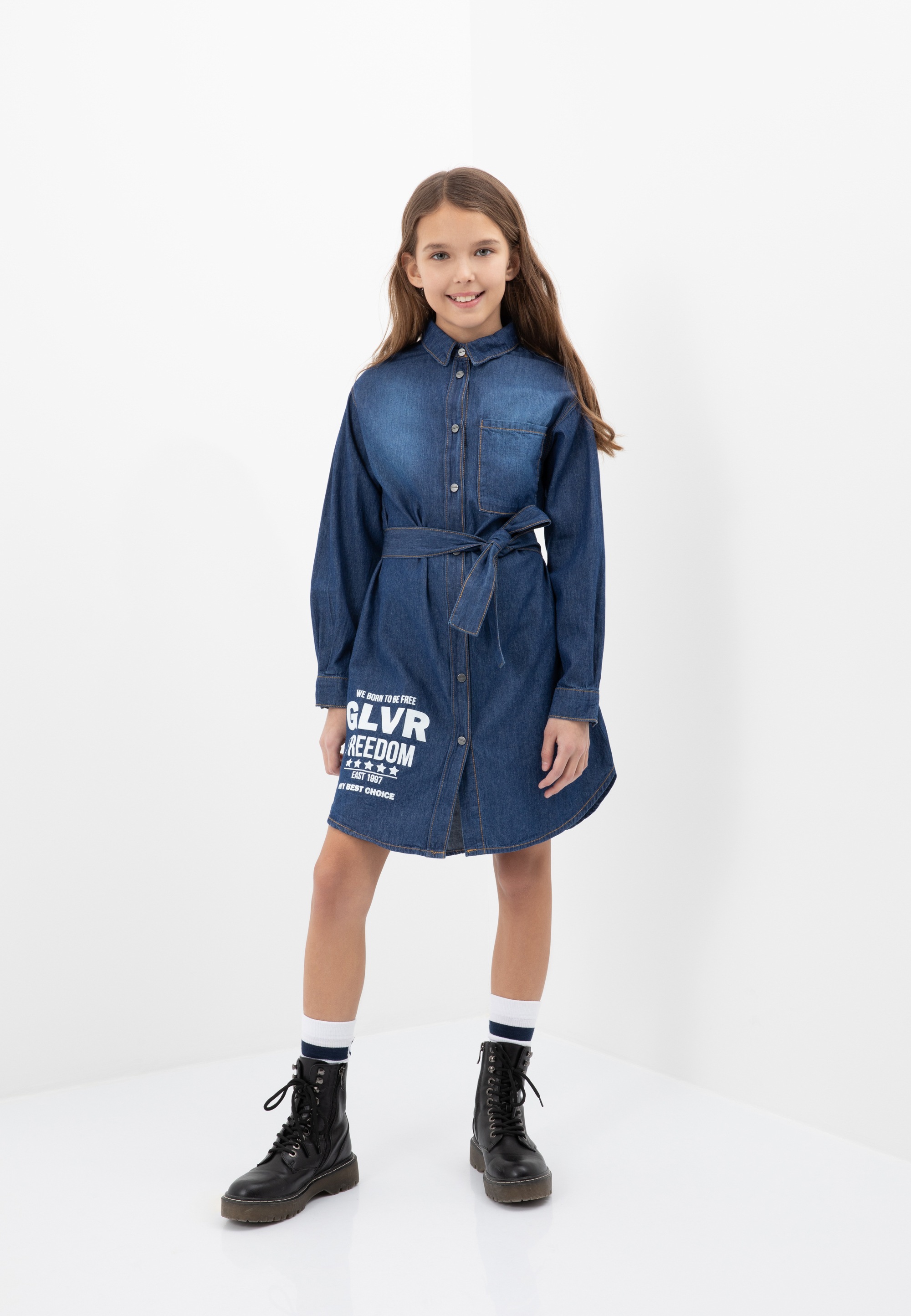 Gulliver Jeanskleid, mit praktischem Bindegürtel kaufen
