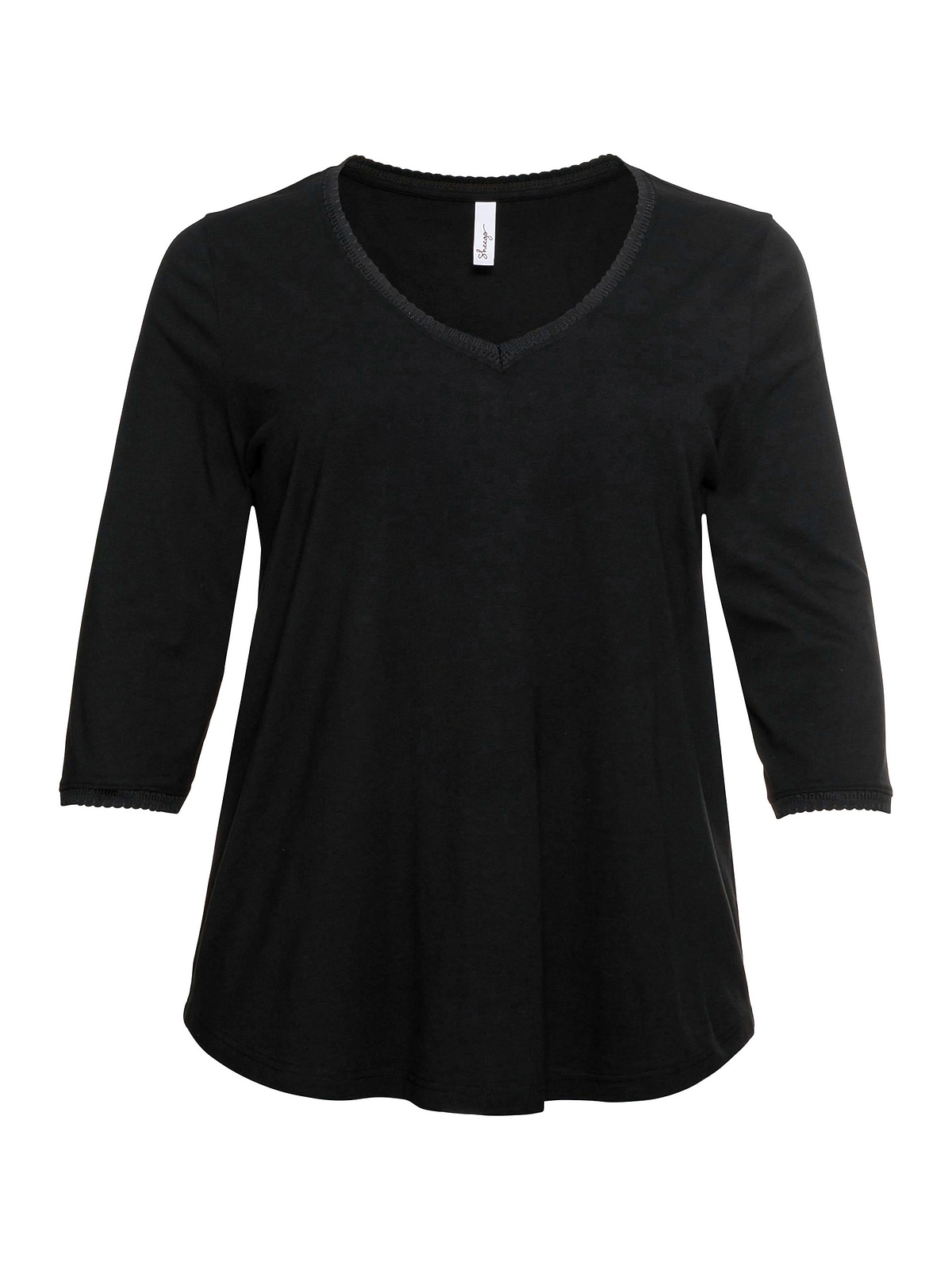 Sheego 3/4-Arm-Shirt »Große Größen«, mit Bogenkante, in leichter A-Linie  kaufen | I\'m walking