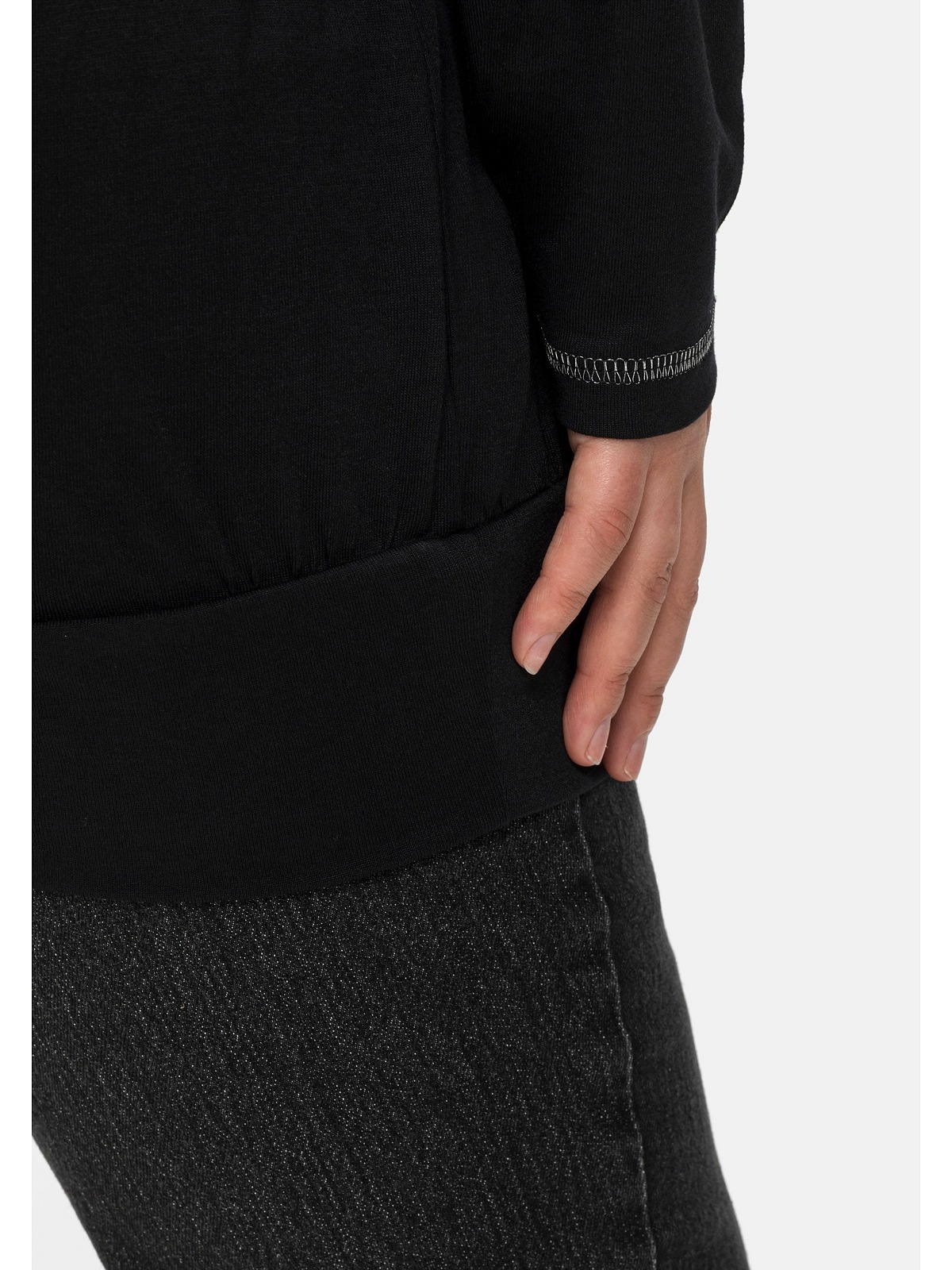 Sheego Langarmshirt »Große Größen«, mit angekräuseltem V-Ausschnitt kaufen  | I\'m walking