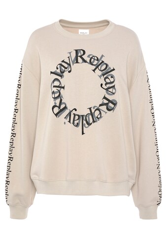 Replay Sweatshirt, mit Markenprint in Kontrast vorn und an den Ärmeln kaufen