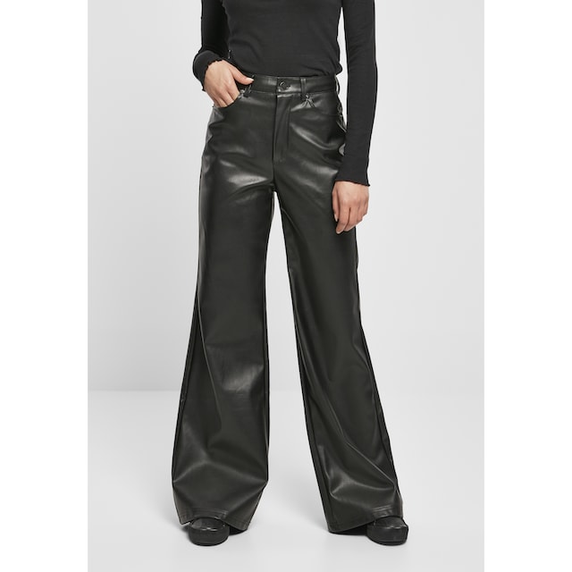URBAN CLASSICS Stoffhose »Damen Ladies Faux Leather Wide Leg Pants«, (1  tlg.) online kaufen | I'm walking
