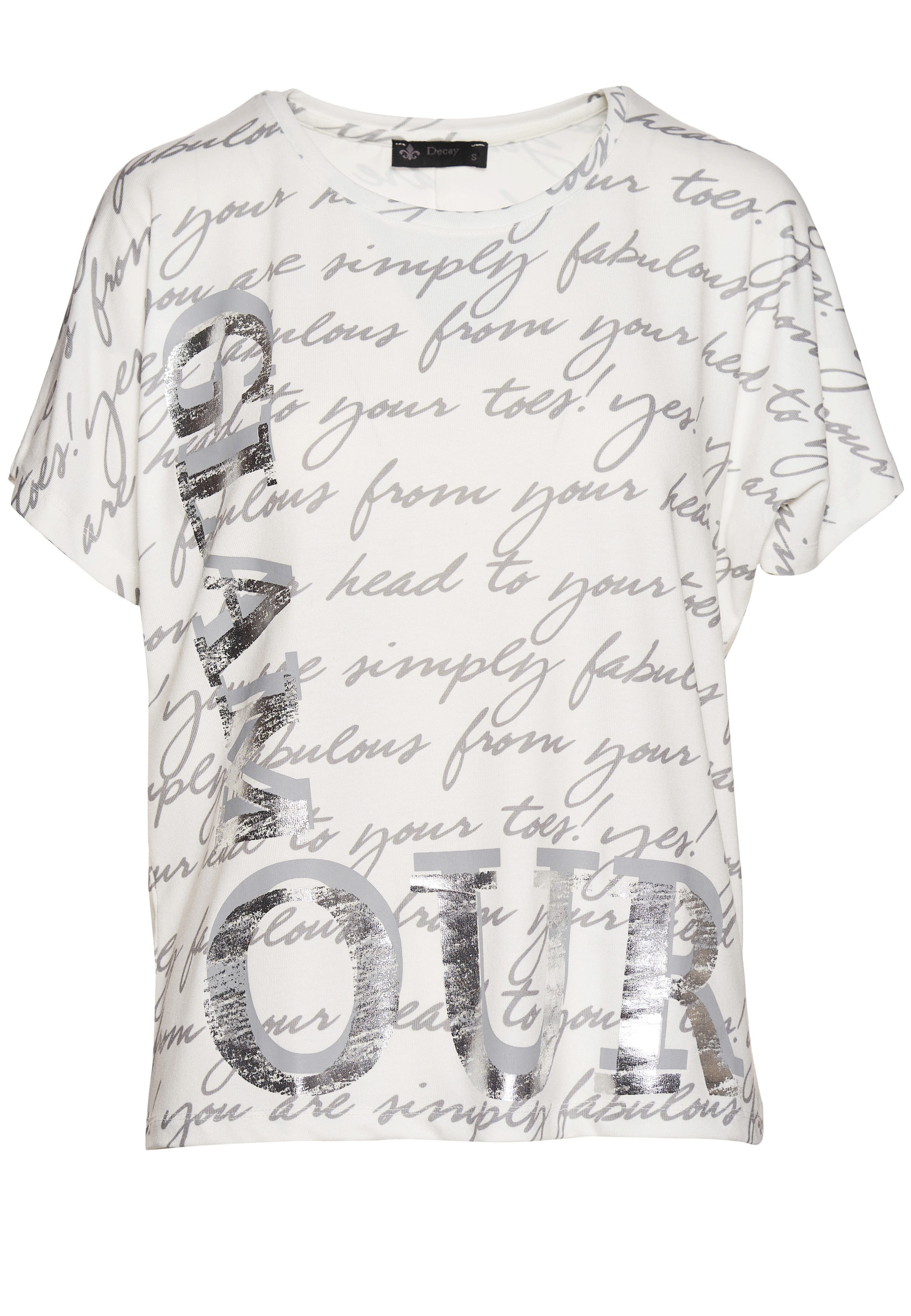 T-Shirt, mit online stylischem Decay Allover-Print