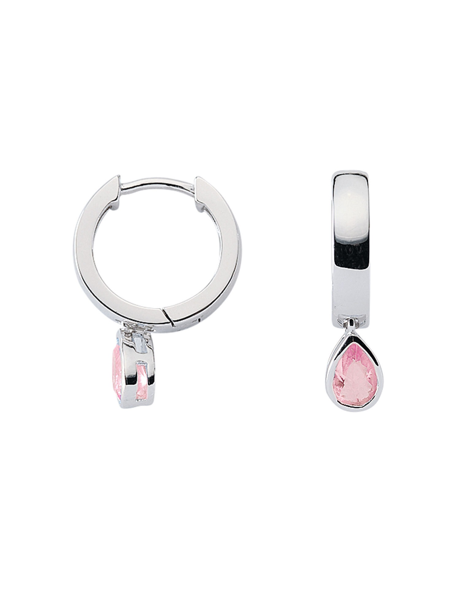 Adelia´s Paar Ohrhänger 925 Silber Creolen Ohrringe Damen Silberschmuck Zirkonia für 7 mm 14 mit Ø