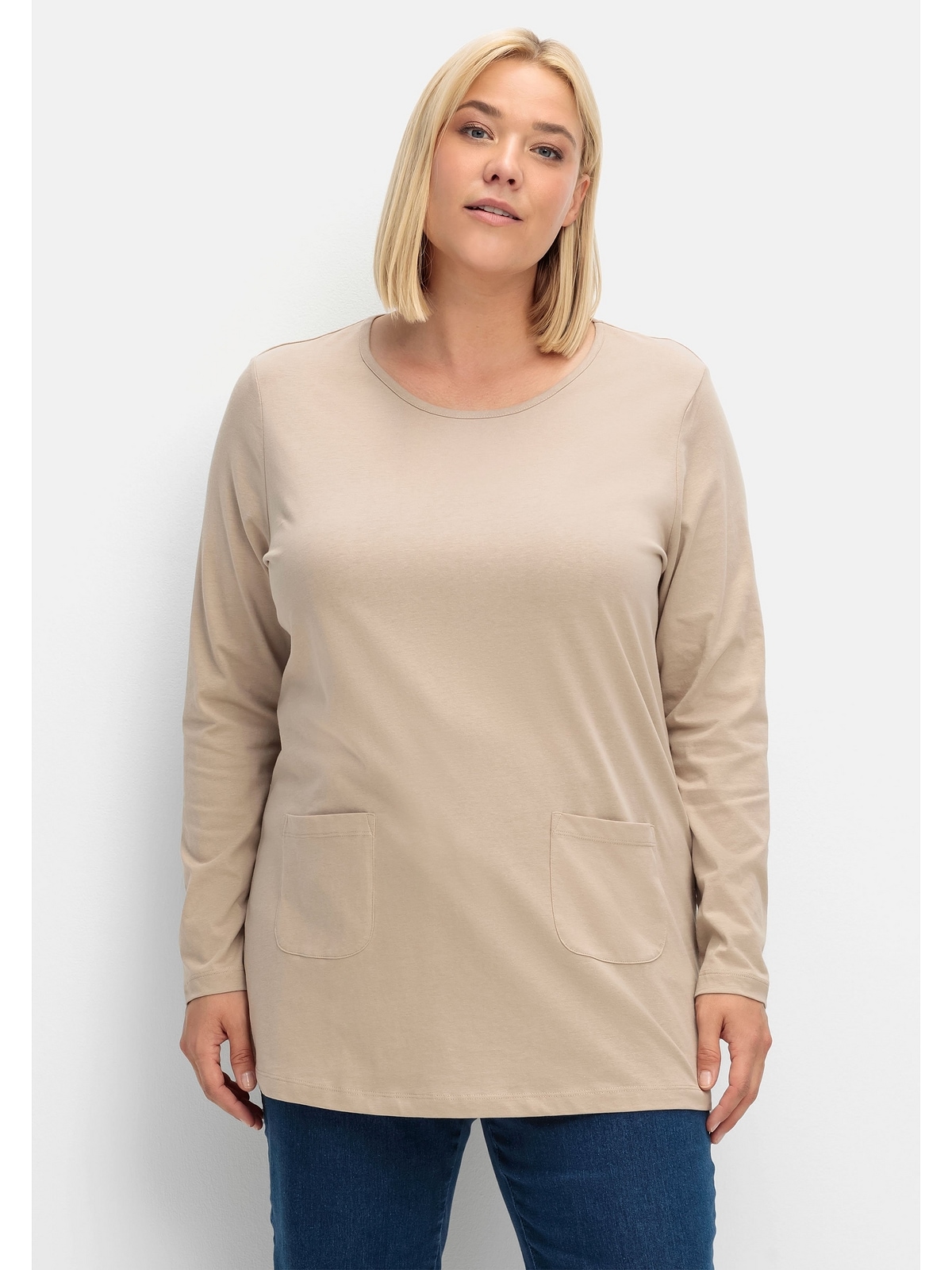 Sheego Longshirt »Große Größen«, kaufen online aufgesetzten I\'m Taschen mit | walking