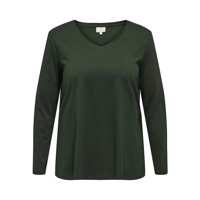 ONLY CARMAKOMA V-Shirt »CARBONNIE LIFE L/S A-SHAPE TOP JRS« online kaufen |  I'm walking