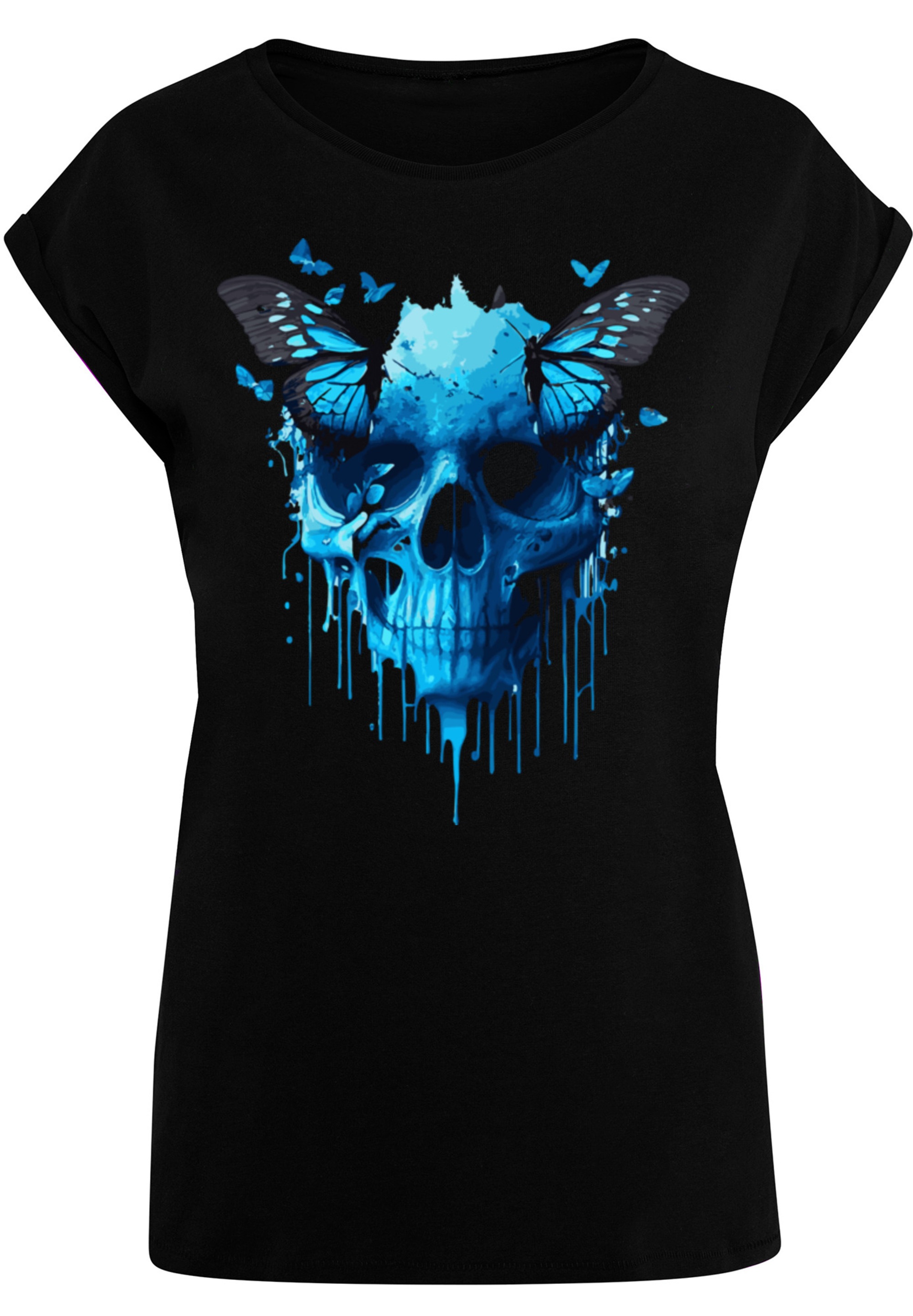 F4NT4STIC T-Shirt »Totenkopf mit Schmetterling«, Print kaufen | I'm walking