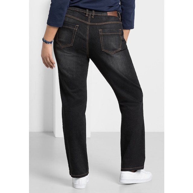 Sheego Stretch-Jeans »Große Größen«, »Die Gerade« mit Used-Effekten kaufen  | I\'m walking