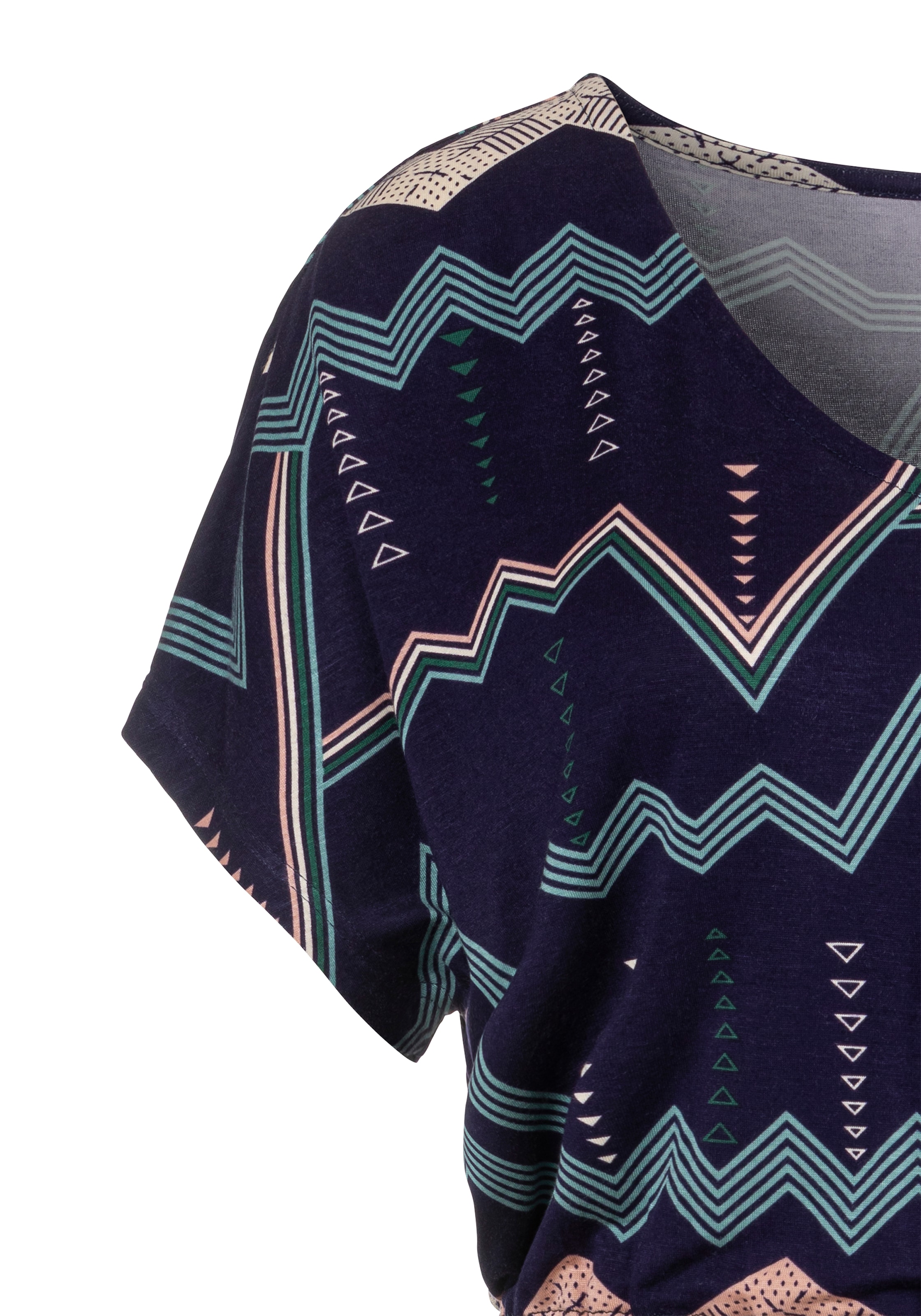 LASCANA Sleepshirt, mit grafischem Zick-Zack Muster & Wäsche auf Rechnung  bestellen