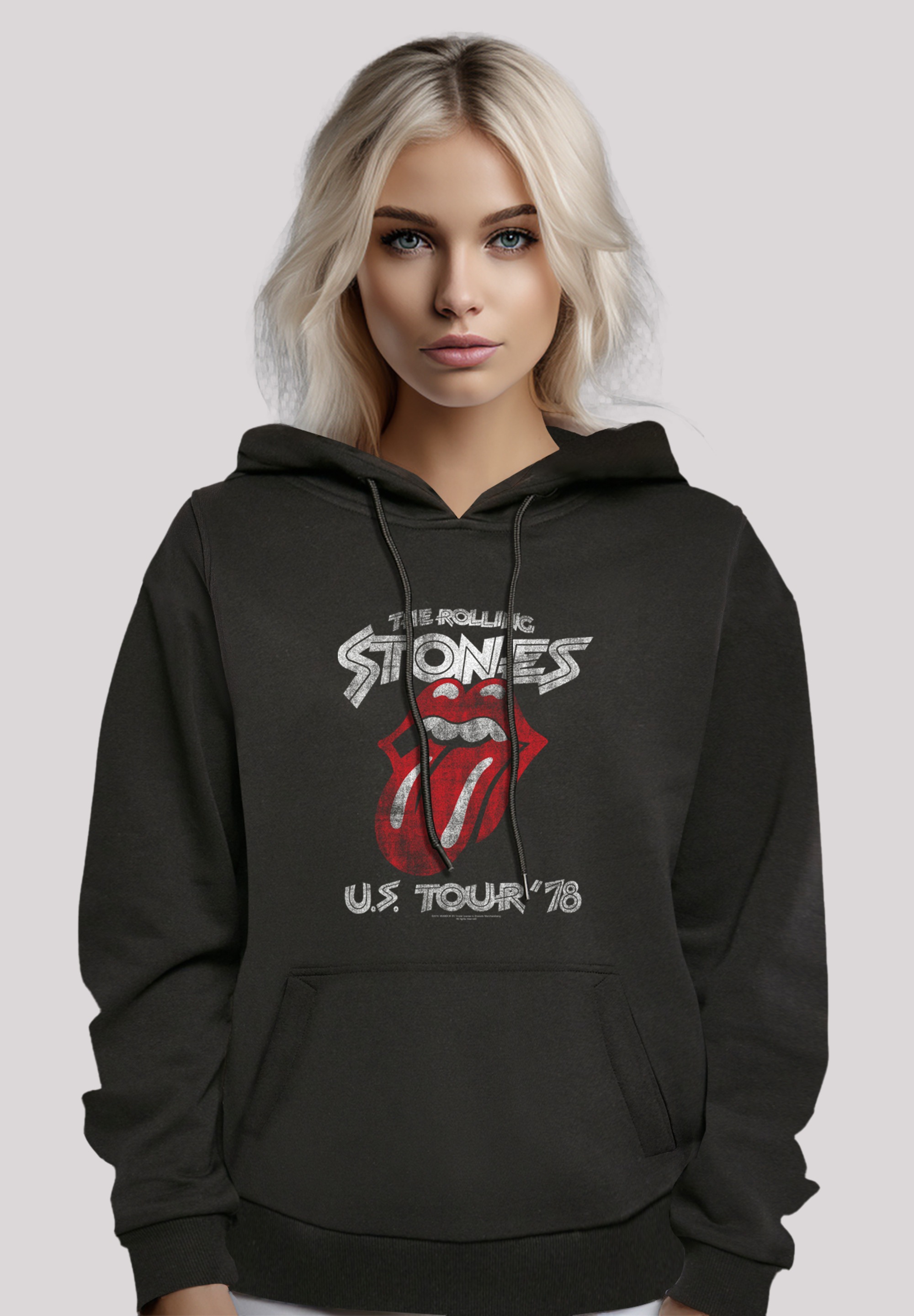 Hoodie, Tour Kapuzenpullover US »The Rock walking Band«, Stones Musik F4NT4STIC Bequem Rolling | Warm, I\'m