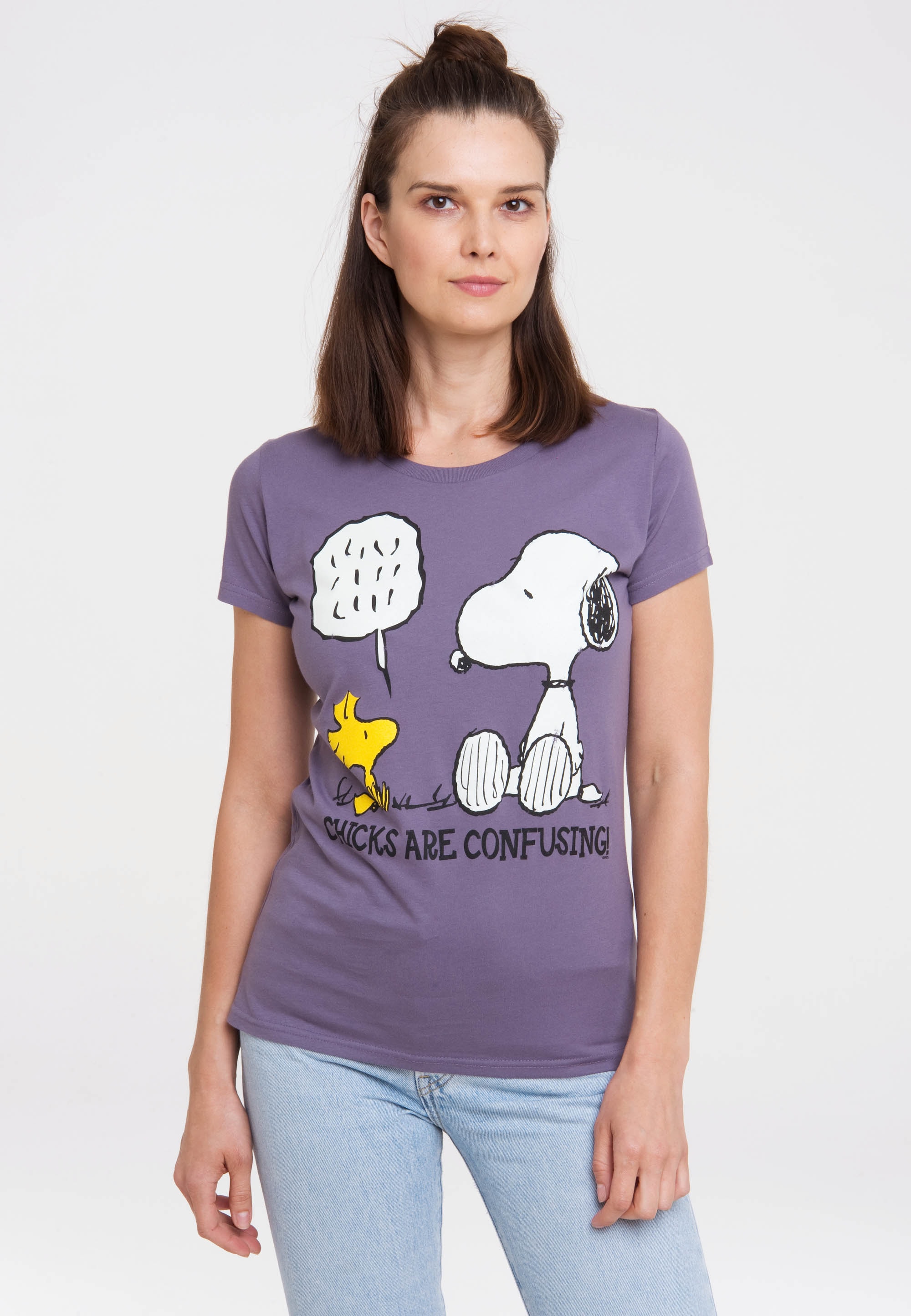 LOGOSHIRT T-Shirt niedlichem Frontprint - »Snoopy mit bestellen Peanuts«