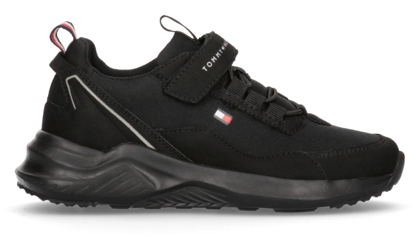 Tommy Hilfiger Sneaker »LOW CUT LACE-UP SNEAKER BLACK«, mit Gummizug und  Klettverschluss für die Kleinsten | online bei | Sneaker low