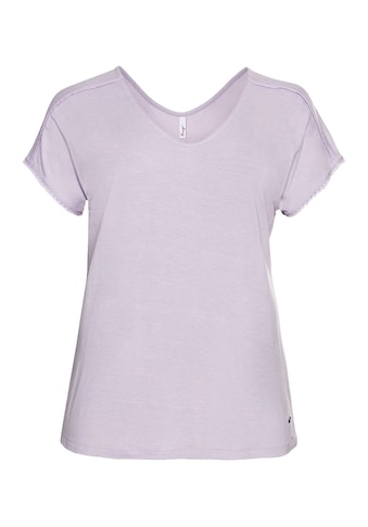 Sheego T-Shirt »T-Shirt«, mit Spitze an Ärmeln und Schulternaht kaufen