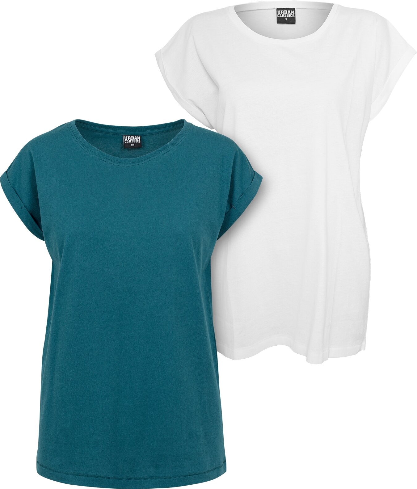 URBAN CLASSICS T-Shirt »Damen Ladies Extended Shoulder Tee 2-Pack«, (1 tlg.)  kaufen | I\'m walking | T-Shirts
