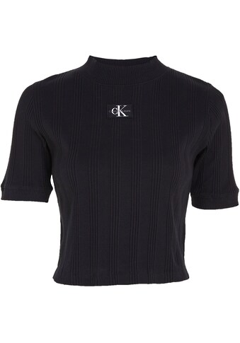 Calvin Klein Jeans Kurzarmshirt, mit Calvin Klein Logo-Badge auf der Brust kaufen