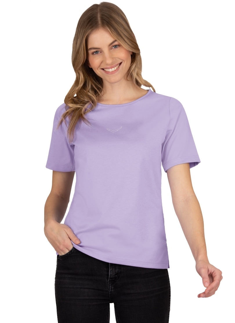 T-Shirt T-Shirt DELUXE Trigema mit Baumwolle Kristallsteinen« »TRIGEMA shoppen