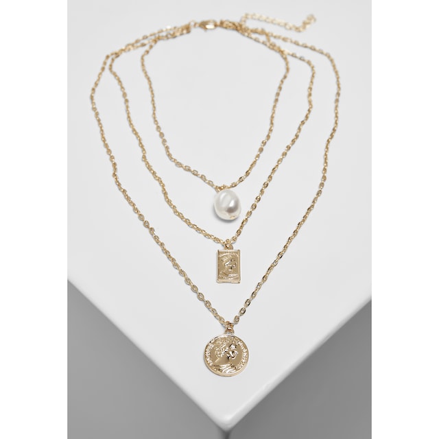 URBAN CLASSICS Edelstahlkette »Accessoires Layering Pearl Basic Necklace«  online kaufen | I'm walking