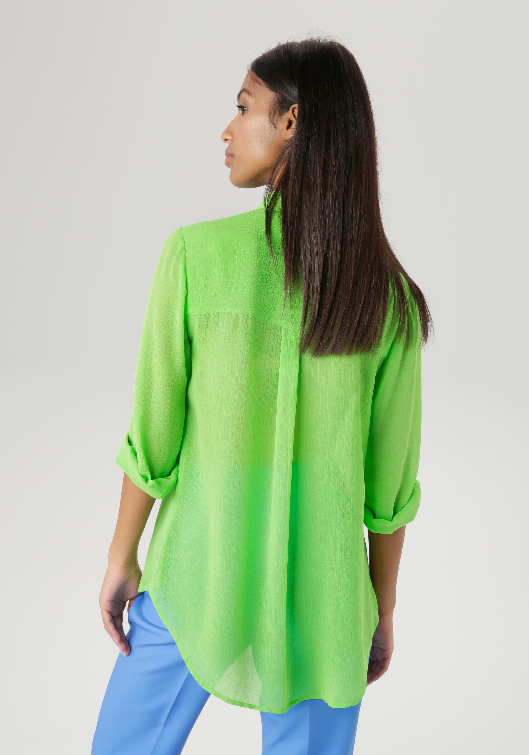 Aniston SELECTED Hemdbluse, aus transparentem Chiffon mit Strukturmuster -  NEUE KOLLEKTION online kaufen | I'm walking