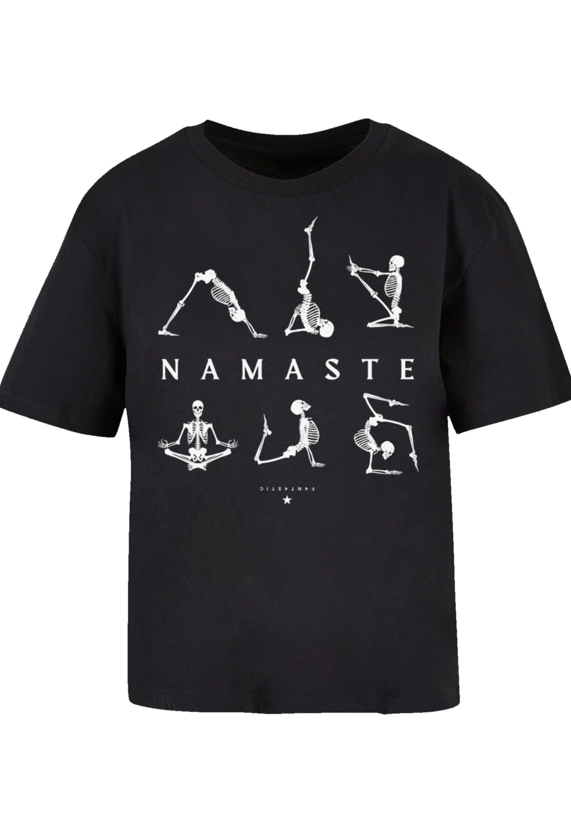 F4NT4STIC T-Shirt »Namaste Yoga Skelett Halloween«, Print | I\'m walking