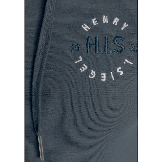 H.I.S Kapuzensweatjacke, mit seitlichem Piping und kleiner Markenstickerei,  Loungeanzug online