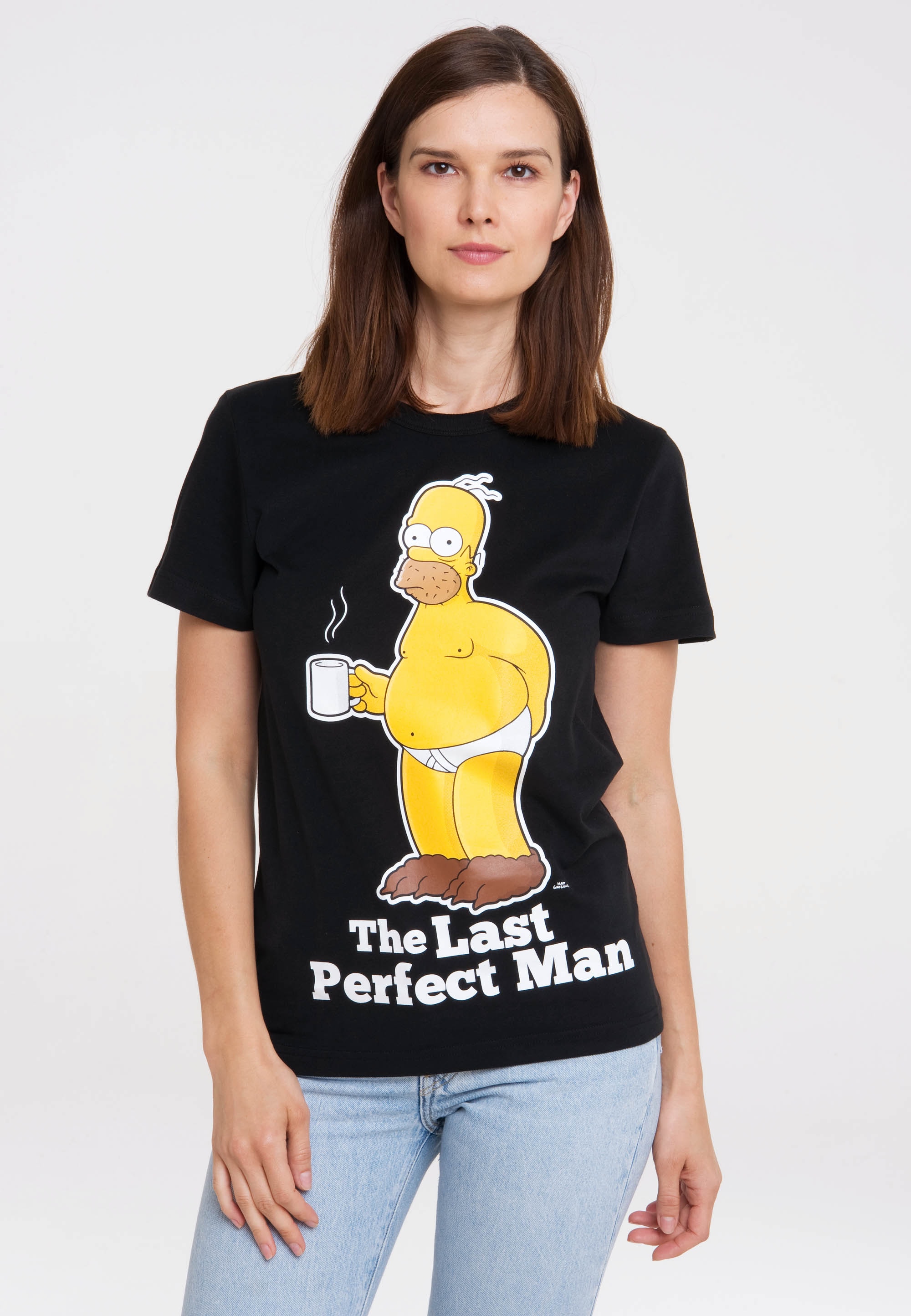 mit LOGOSHIRT I\'m - | online lizenziertem T-Shirt Simpson«, walking Print »Simpsons Homer
