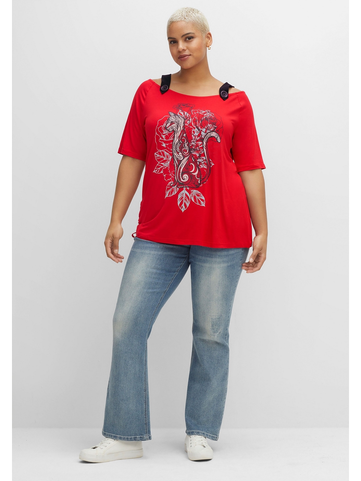 sheego by Joe Browns T-Shirt Trägern und »Große Frontdruck Größen«, mit kaufen