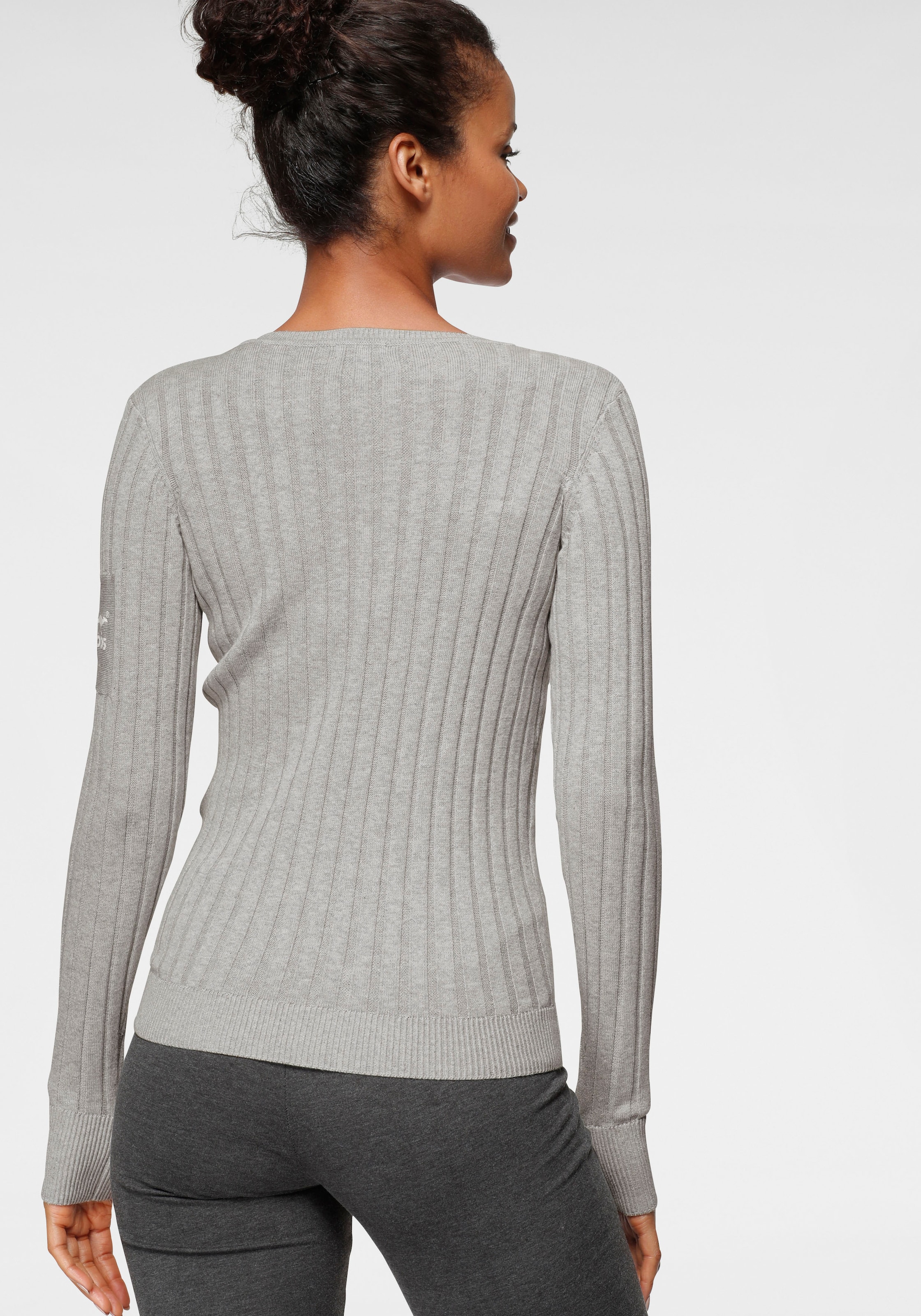 KangaROOS V-Ausschnitt-Pullover, in breit geripptem shoppen Feinstrick