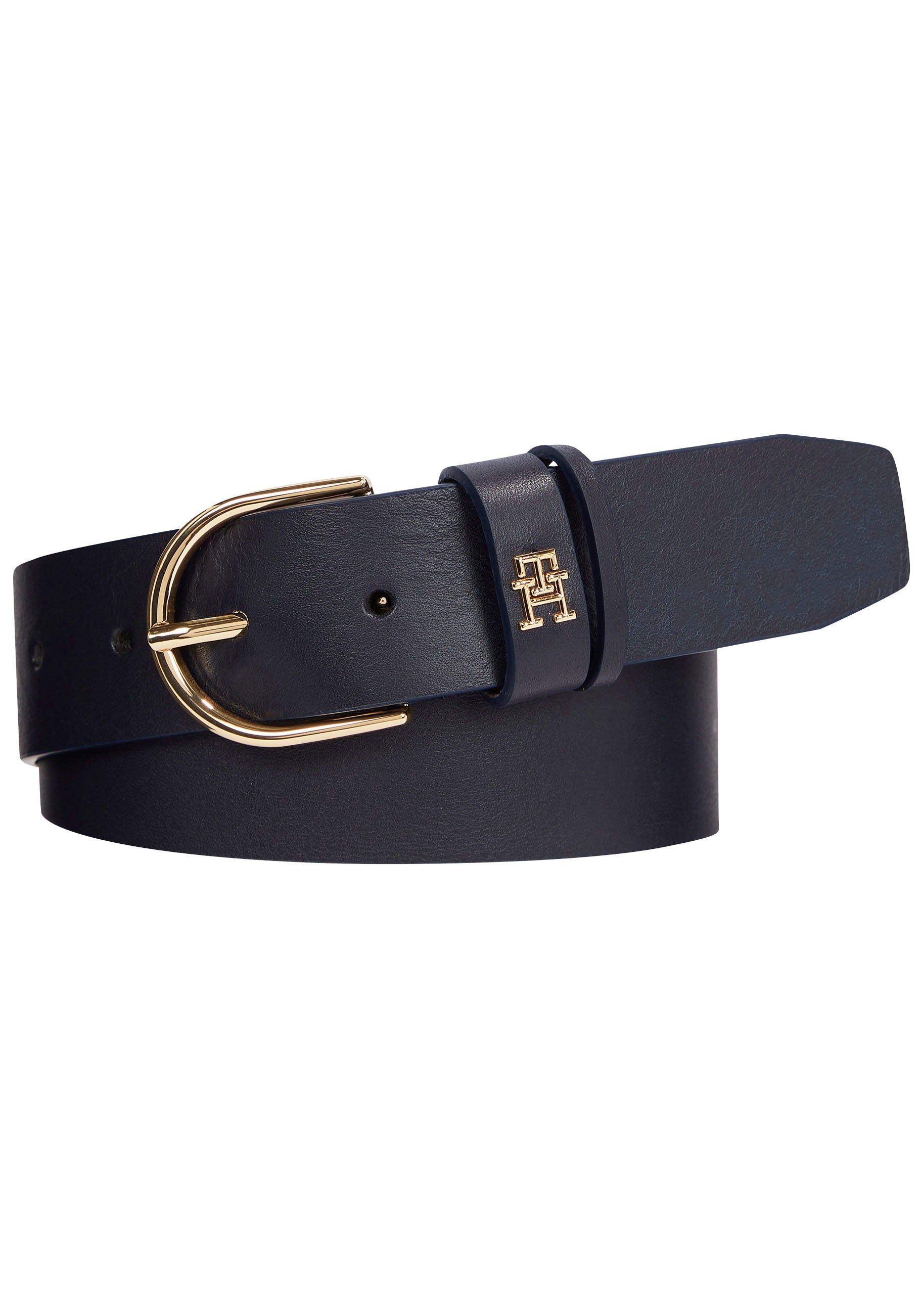 Tommy Hilfiger Ledergürtel TH TIMELESS 3.5 mit TH-Branding auf der Gürtelschlaufe
