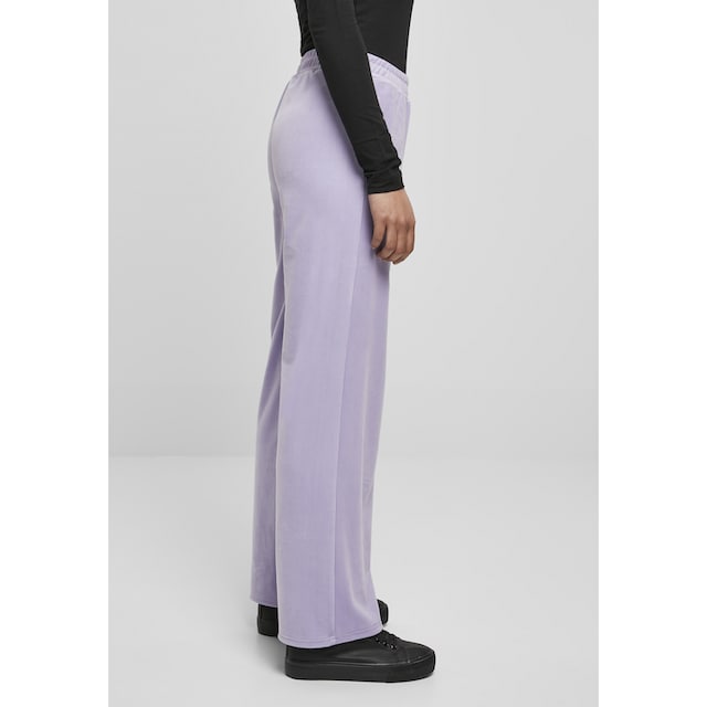 URBAN CLASSICS Stoffhose »Damen Ladies High Waist Straight Velvet Sweatpants«,  (1 tlg.) online kaufen | I\'m walking