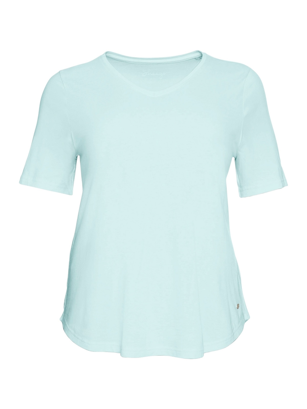 Sheego T-Shirt »Große Größen«, mit verlängertem Kurzarm und gerundetem Saum  kaufen | I'm walking