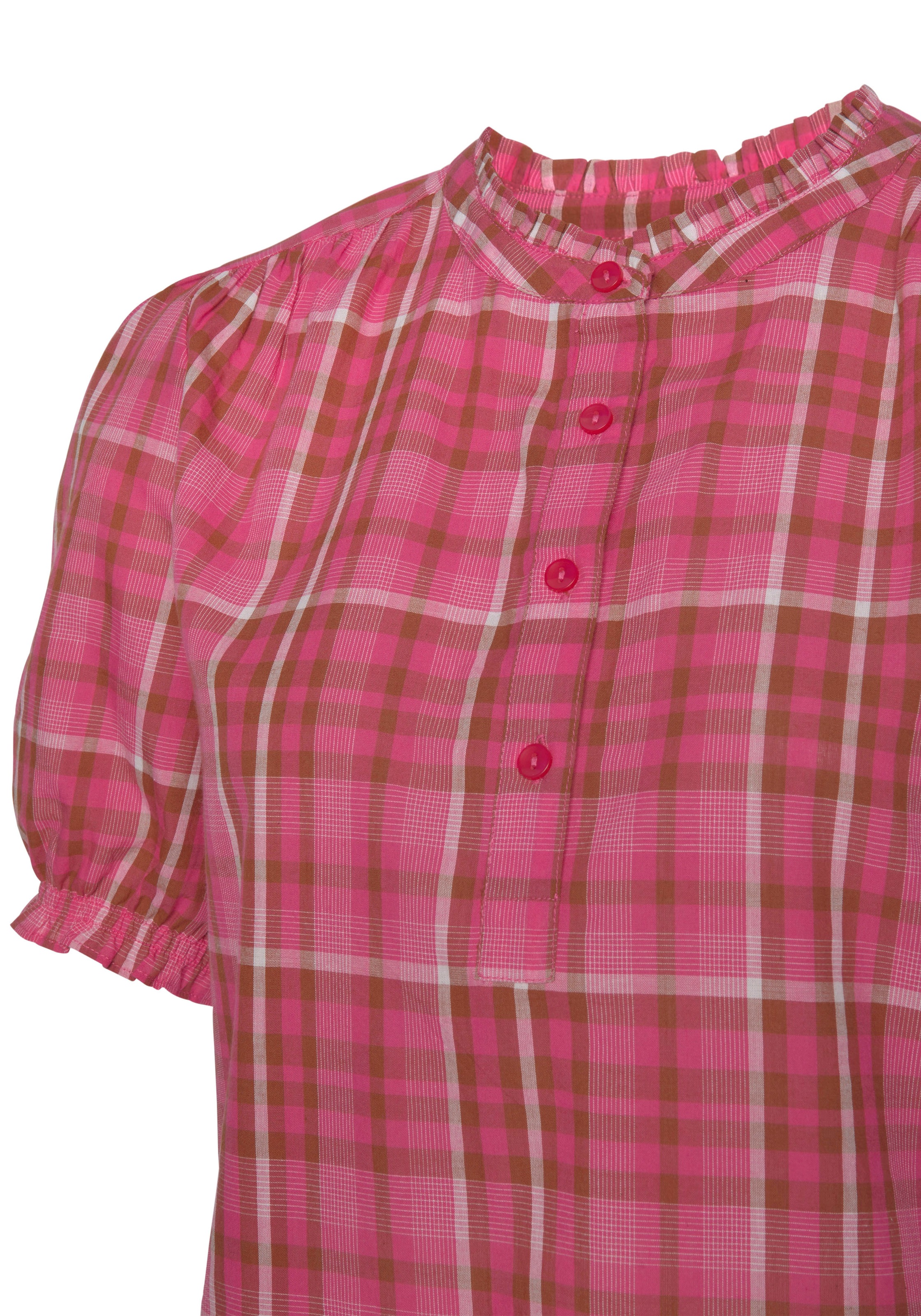 Vivance Karobluse, mit kurzen Puffärmeln