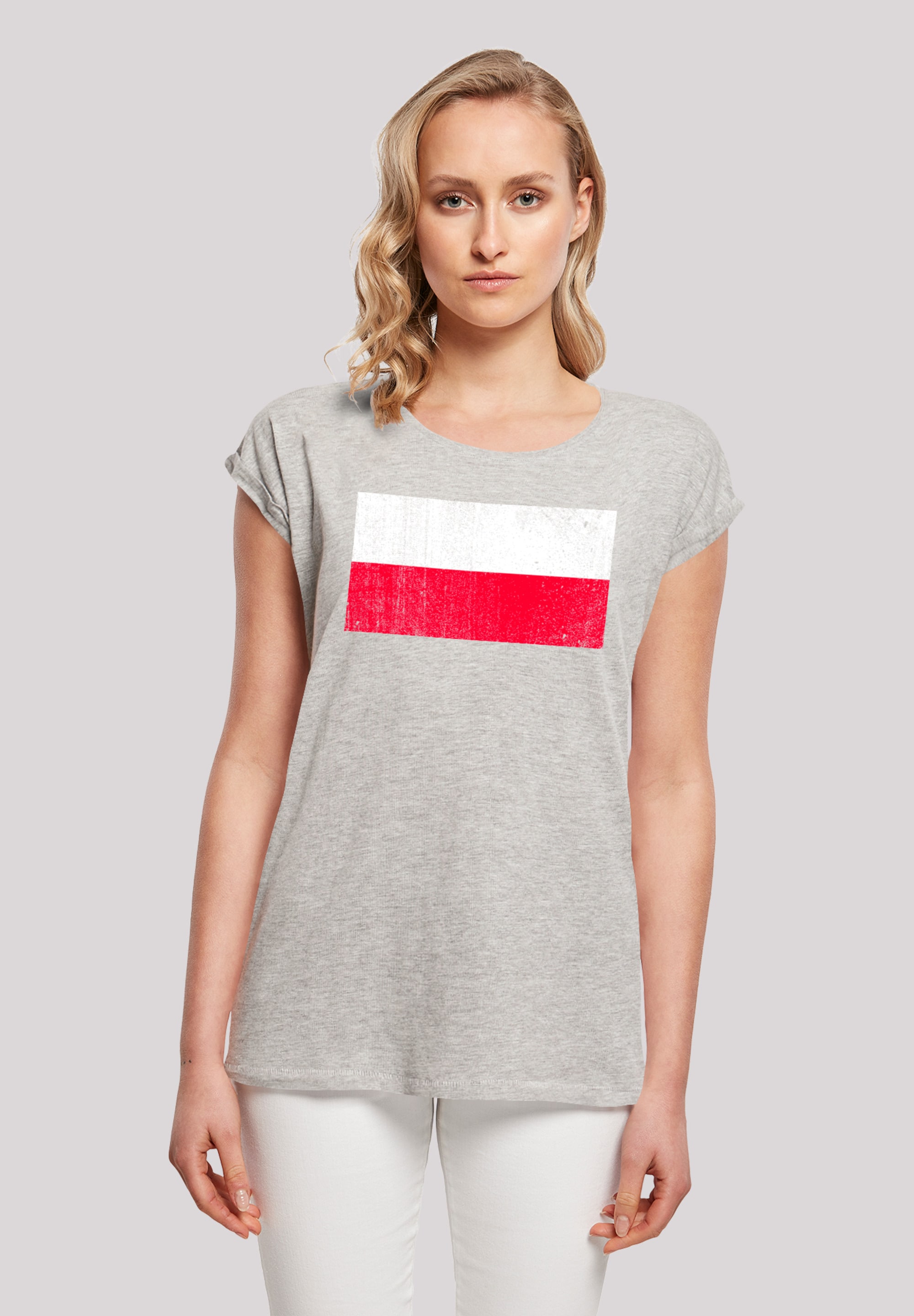 »Poland distressed«, Polen T-Shirt online walking | Print F4NT4STIC I\'m Flagge