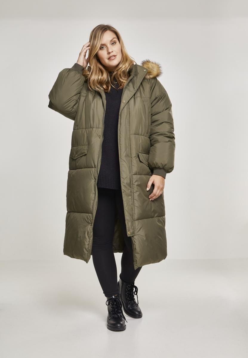 URBAN CLASSICS Winterjacke Oversize Coat«, I\'m Ladies | Puffer (1 »Damen mit St.), walking kaufen Faux Kapuze Fur