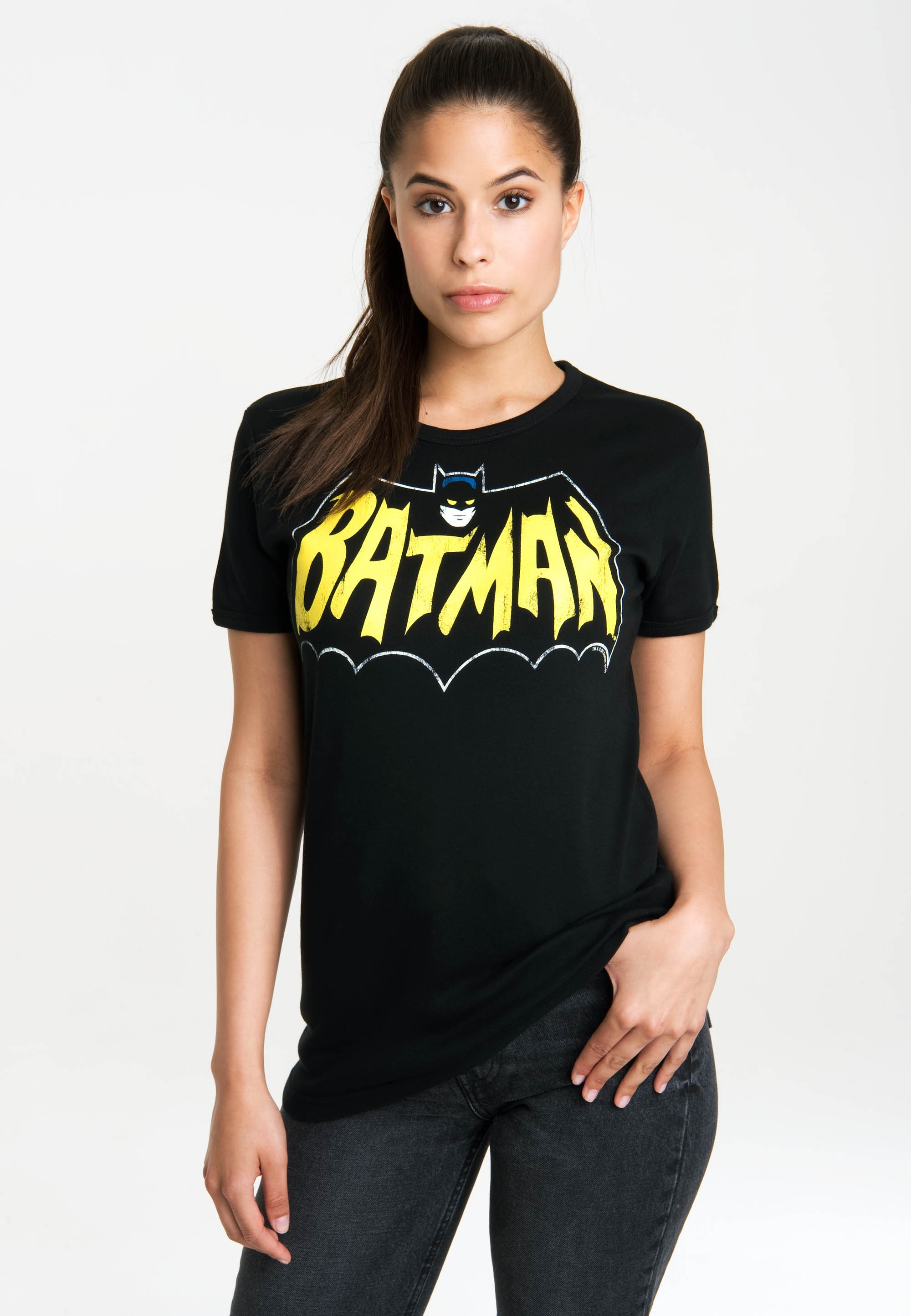 LOGOSHIRT T-Shirt I\'m - lizenziertem Originaldesign mit kaufen online Fledermaus«, walking »Batman 