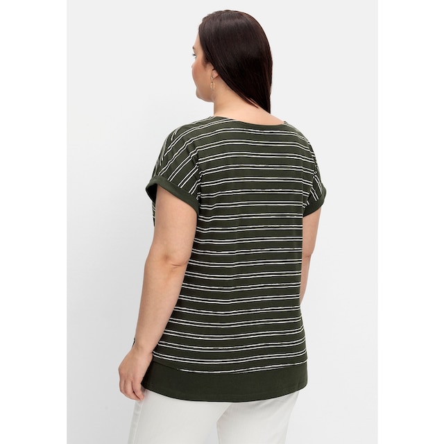 Größen«, online aus im T-Shirt Sheego Baumwolle Lagenlook, reiner »Große
