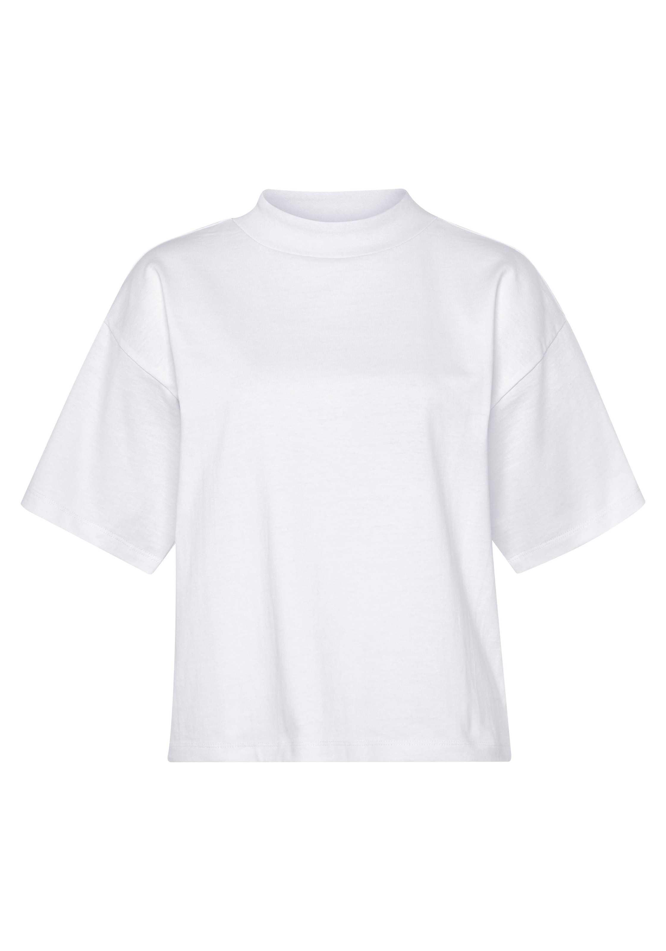 Oversize-Shirt, Rippen-Rundhalsausschnitt I\'m modisch AJC breitem walking | mit kaufen
