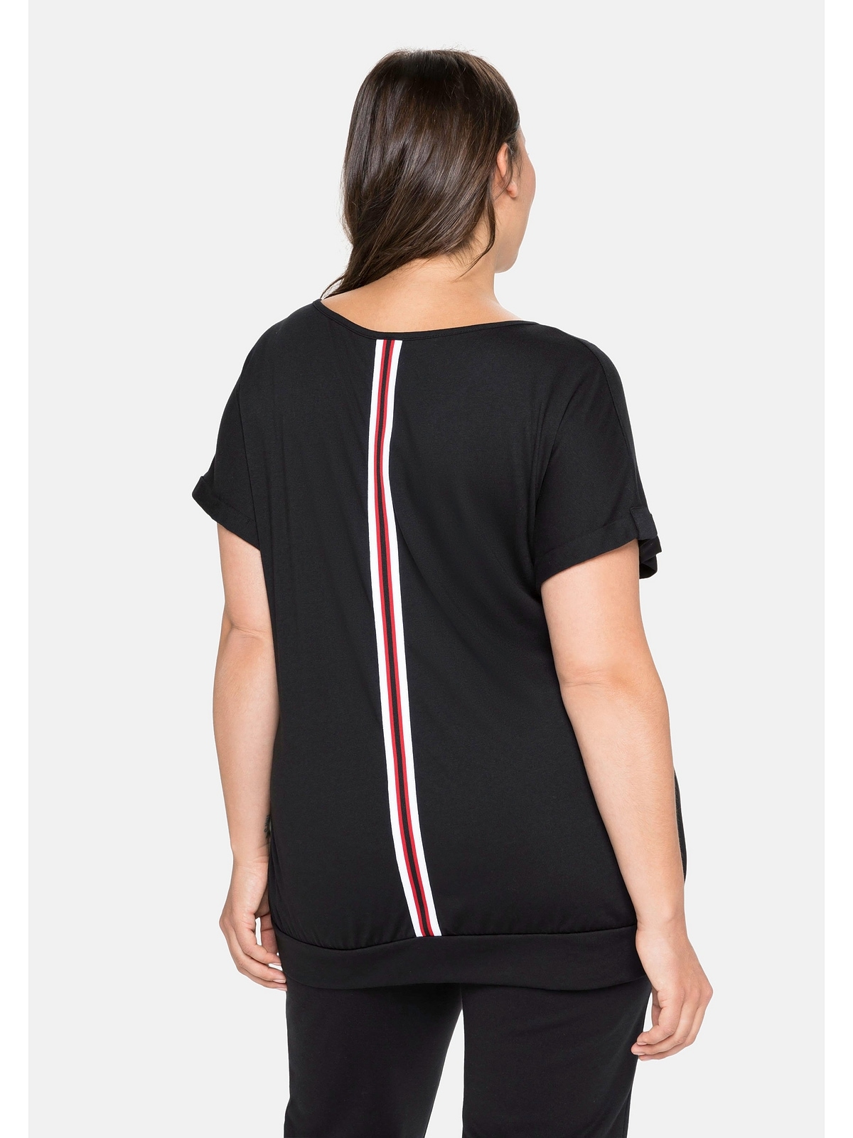 Sheego T-Shirt »Große Größen«, mit Streifen-Applikation hinten bestellen |  I\'m walking
