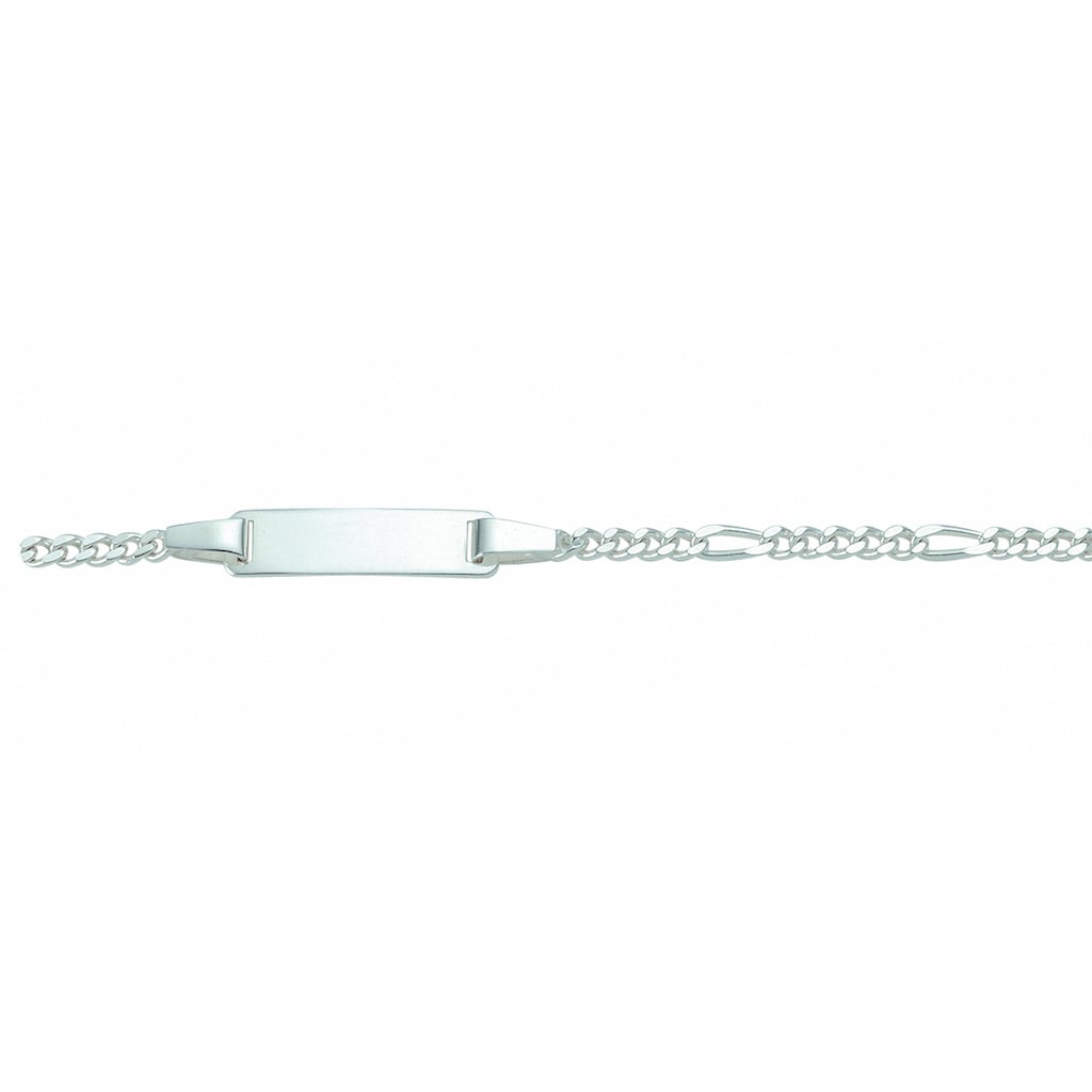 Adelia´s Silberarmband 925 Silber Figaro Armband 14 cm 925 Sterling Silber Silberschmuck für Damen