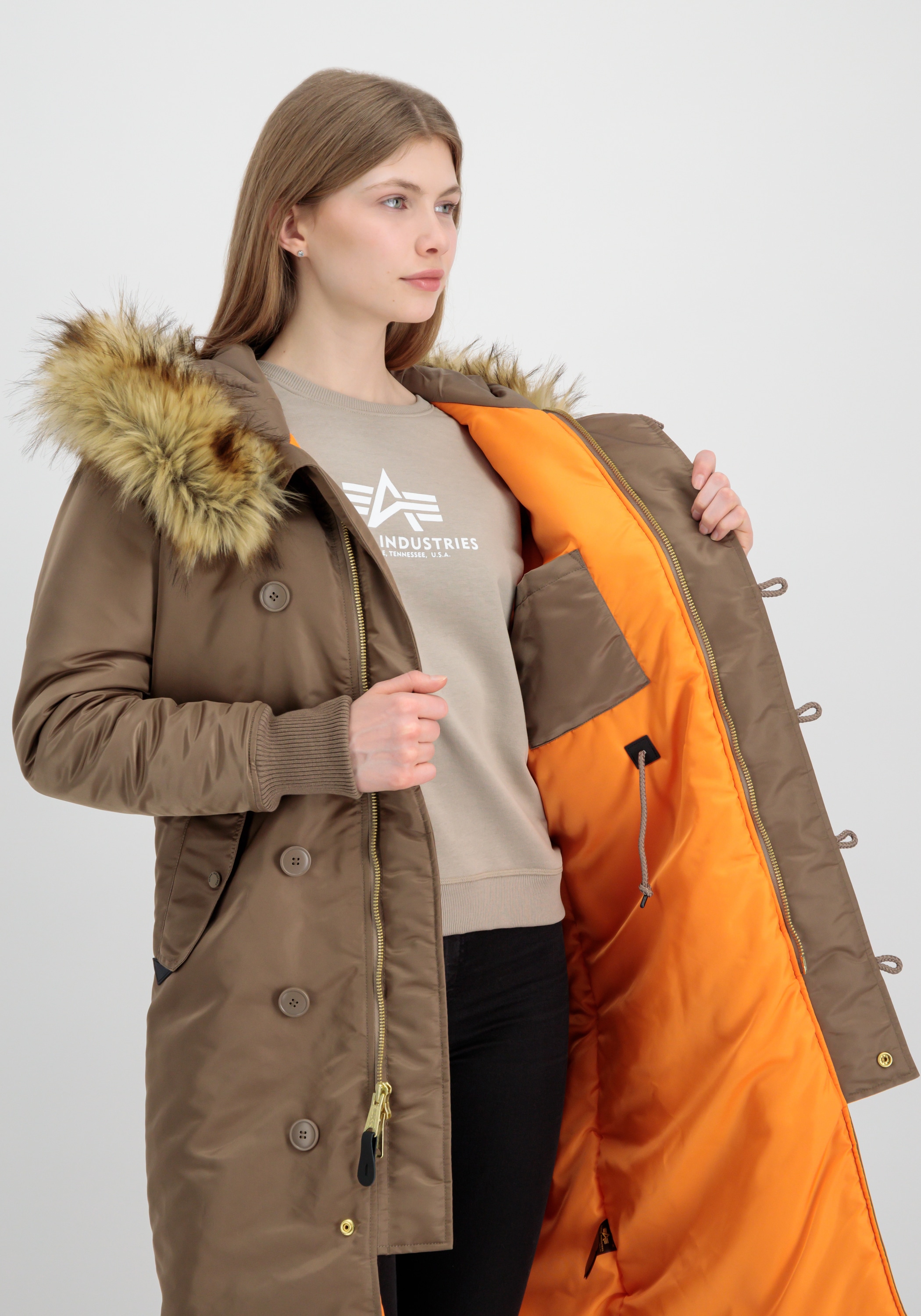 Alpha Industries Winterjacke »Alpha Industries Women - Field Jackets Long  Fishtail Wmn« online kaufen | I'm walking
