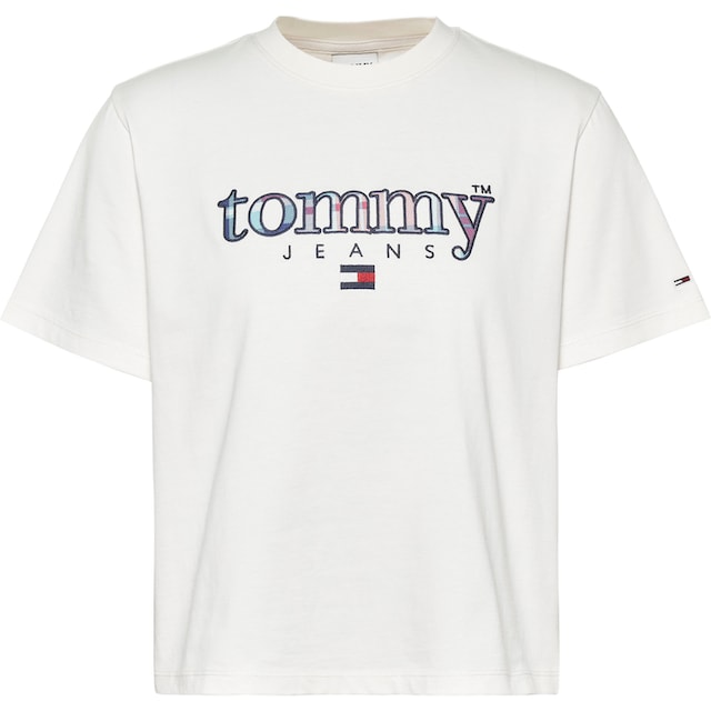 Tommy Jeans Kurzarmshirt »TJW CLS TARTAN 1 TEE«, mit gesticktem Tommy Jeans  Front-Schriftzug kaufen | I'm walking