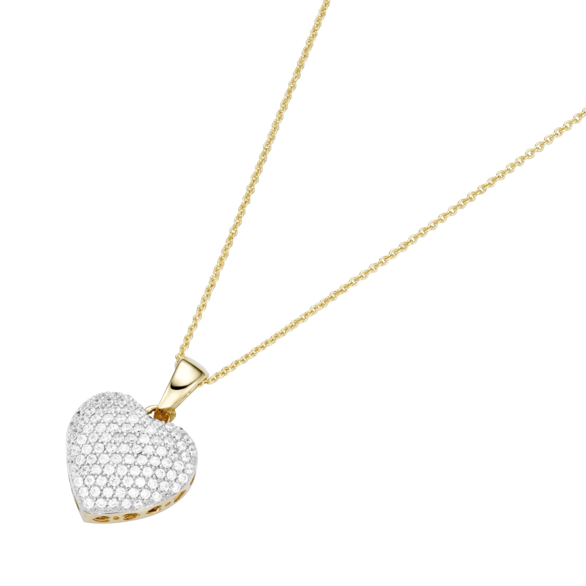 Luigi Merano Goldkette »mit Herz-Anhänger und Diamanten, Gold 585« kaufen |  I'm walking