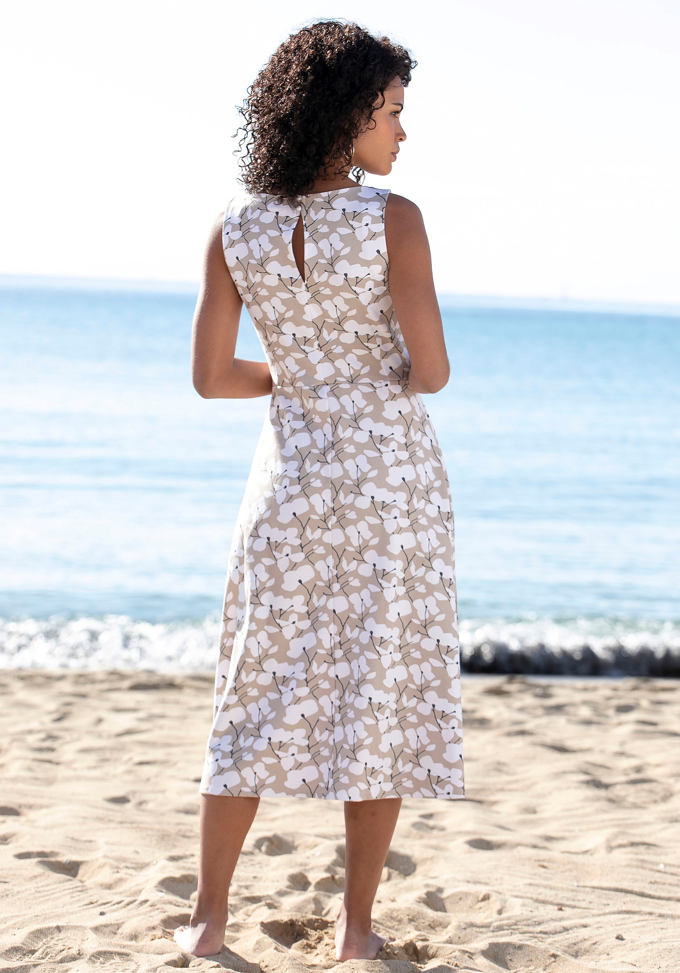 shoppen Beachtime Blumendruck, Sommerkleid, Strandbekleidung mit Strandmode,
