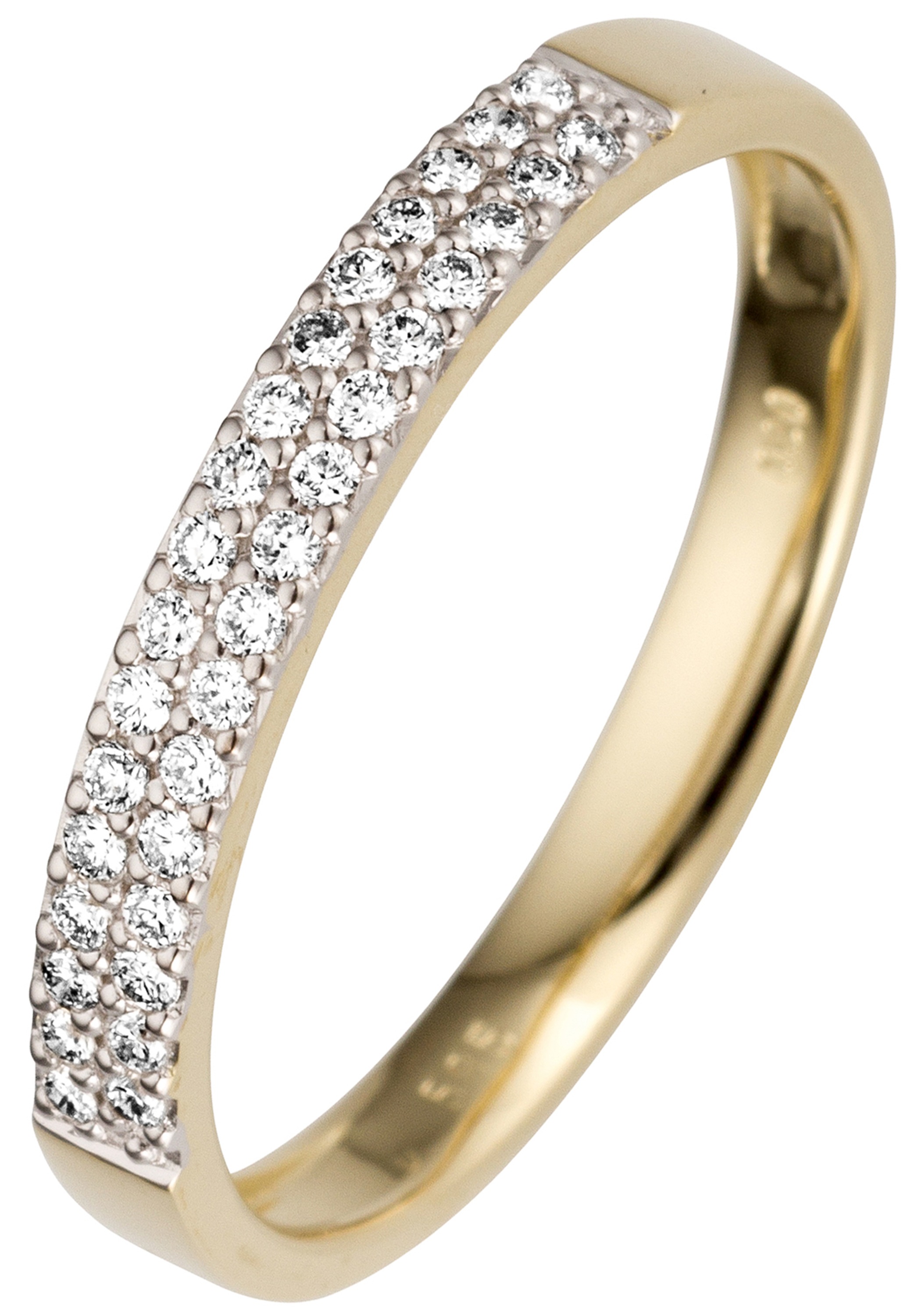 JOBO Fingerring, 585 Gold mit 33 Diamanten online kaufen | I\'m walking