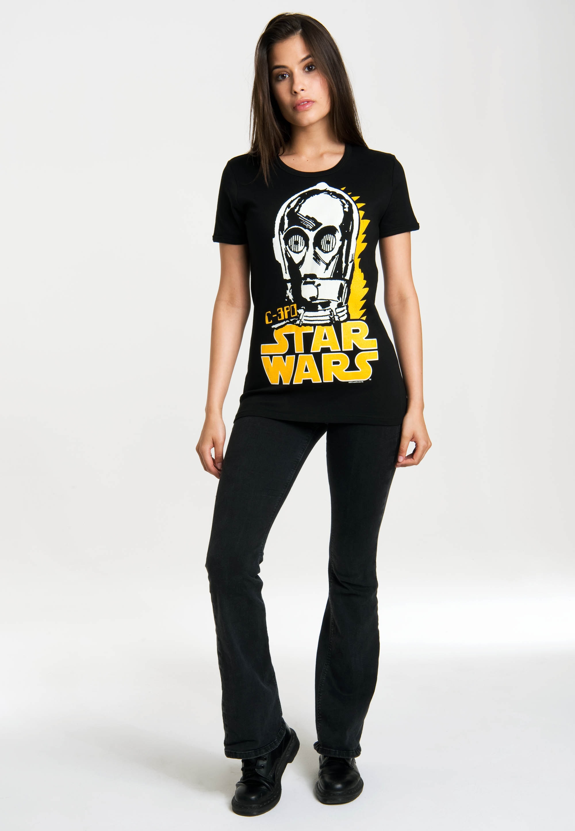LOGOSHIRT T-Shirt »C-3PO«, mit Originaldesign lizenziertem shoppen
