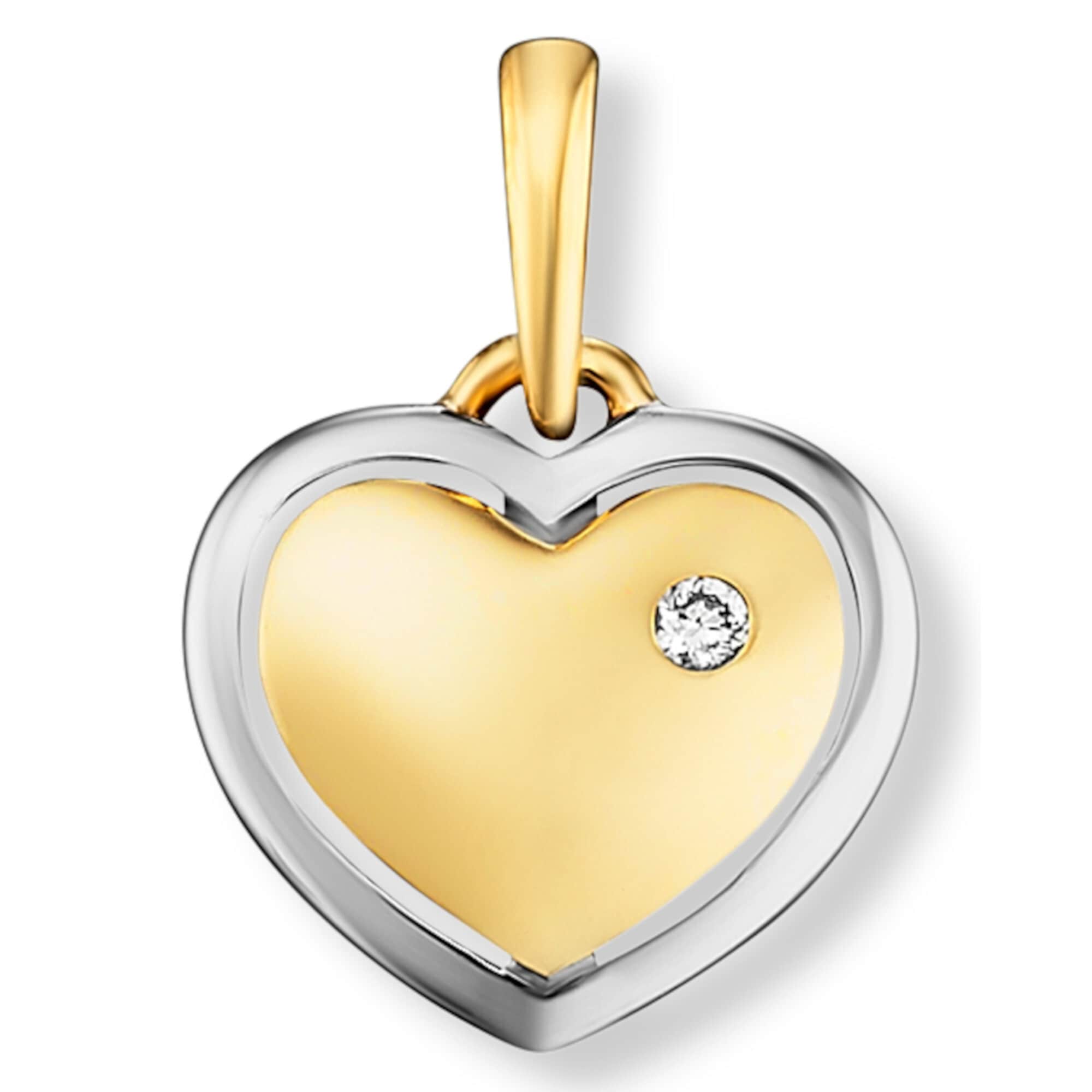 ONE ELEMENT Kettenanhänger »0,01 ct Diamant Brillant Herz Anhänger aus 585  Gelbgold«, Damen Gold Schmuck Herz online kaufen | I'm walking