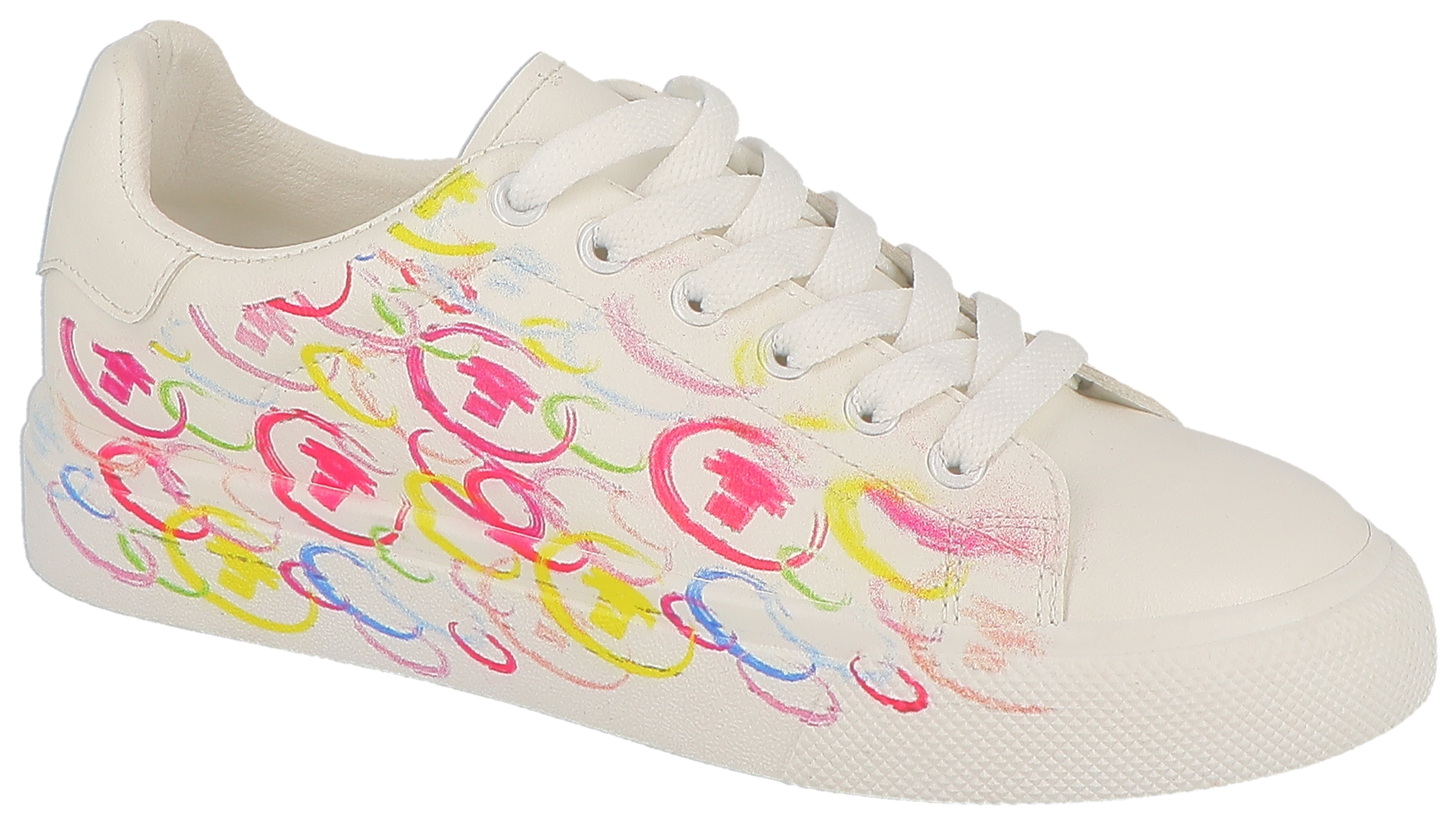 Plateausneaker, mit bunten Logodrucken