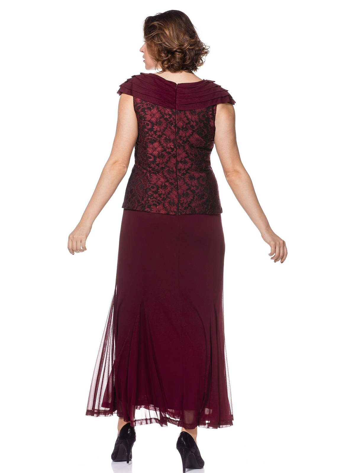Sheego Abendkleid »Große Größen«, mit und Spitze online Schalkragen